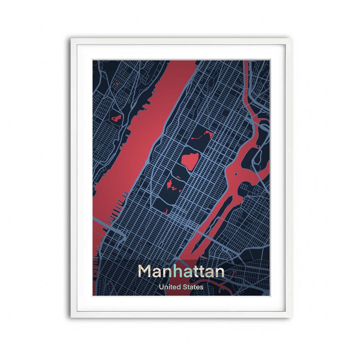 Framed Print 3x4 White