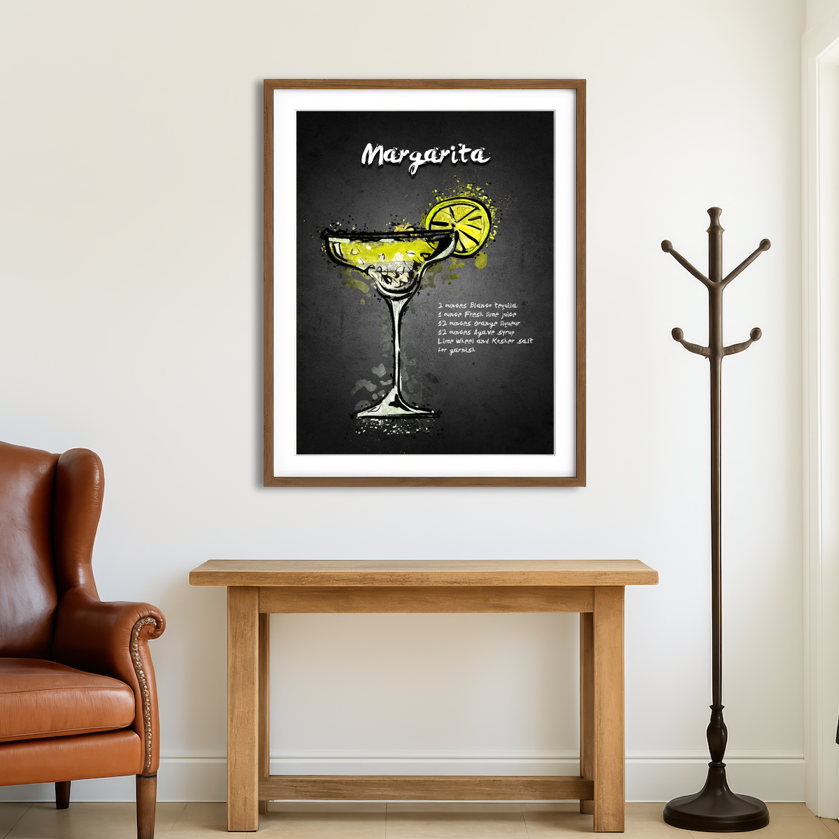 AUTO-MOCKUP ROOM | Margarita Recipe Wall Art