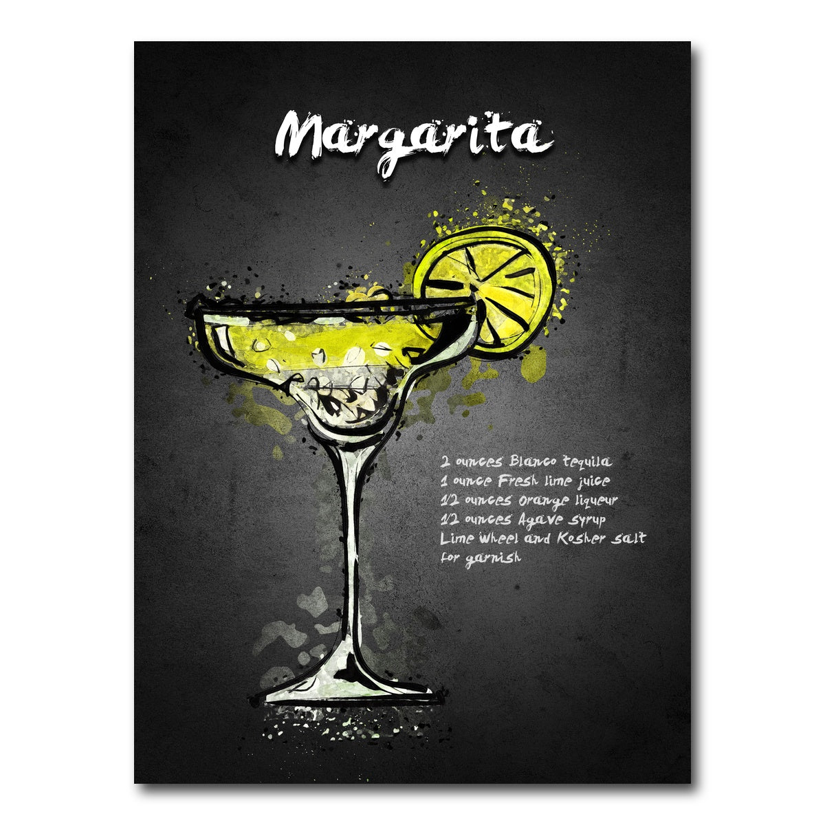 AUTO-MOCKUP WHITE | Margarita Recipe | 1 Piece | Gallery Wrap Canvas | group=3x4