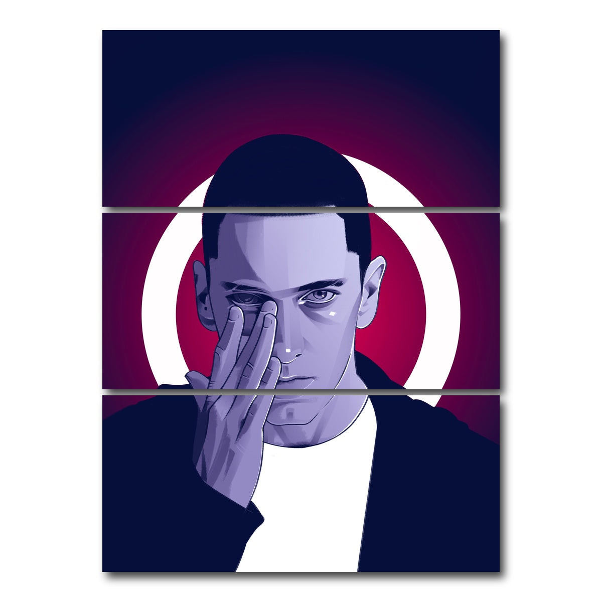 AUTO-MOCKUP WHITE | Marshall Mathers | 3 Piece | Gallery Wrap Canvas | group=8x18_stacked