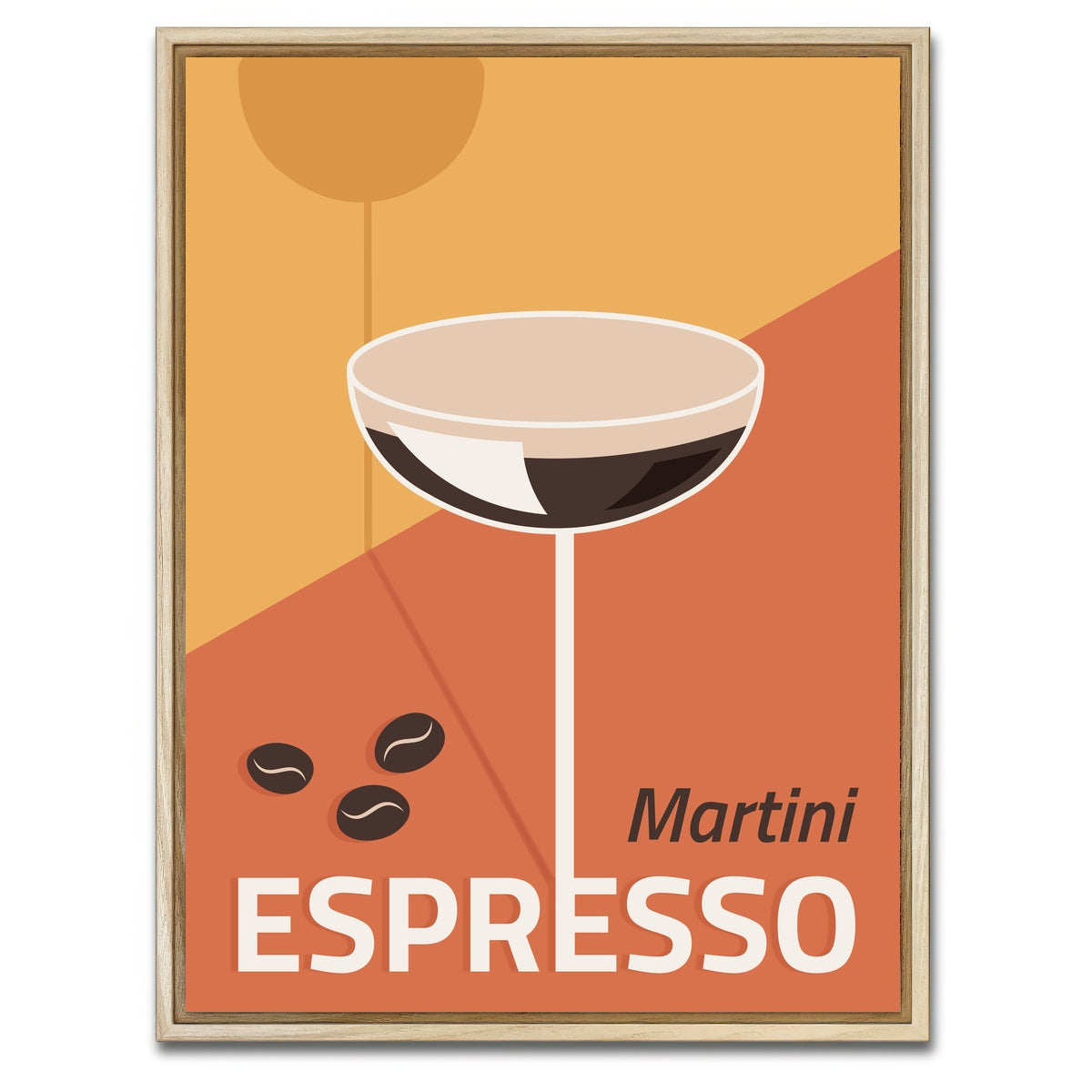 AUTO-MOCKUP WHITE | Martini Espresso Drink | 1 Piece | Natural Framed Canvas | group=3x4