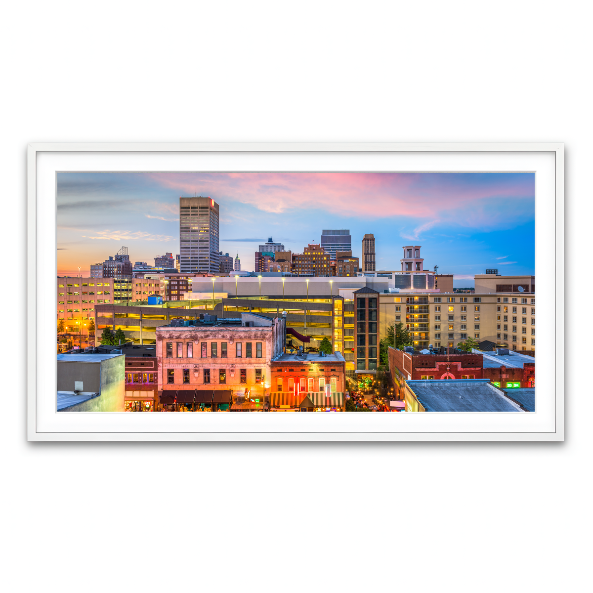 Framed Print 2x1 White