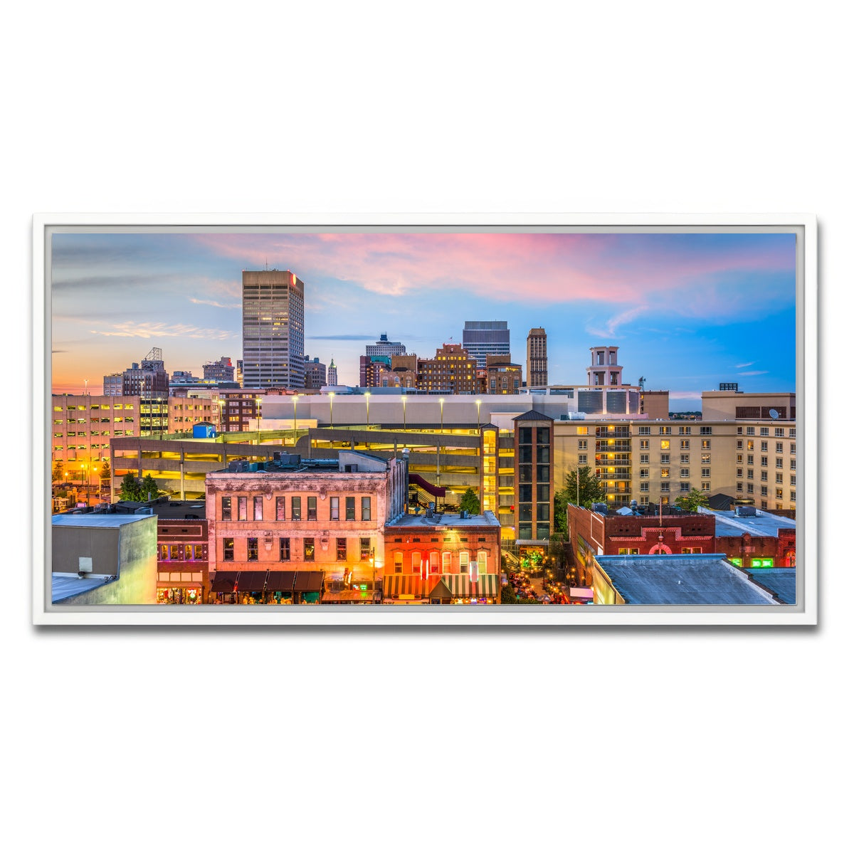 AUTO-MOCKUP WHITE | Memphis | 1 Piece | White Framed Canvas | group=2x1