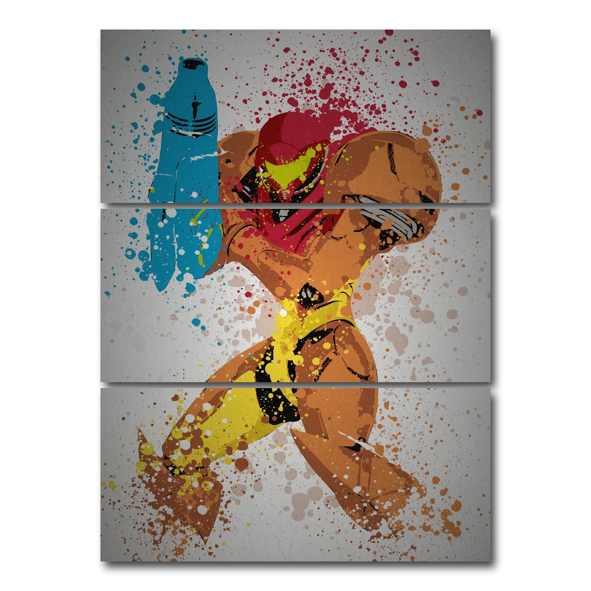 AUTO-MOCKUP WHITE | Metroid | 3 Piece | Gallery Wrap Canvas | group=8x18_stacked