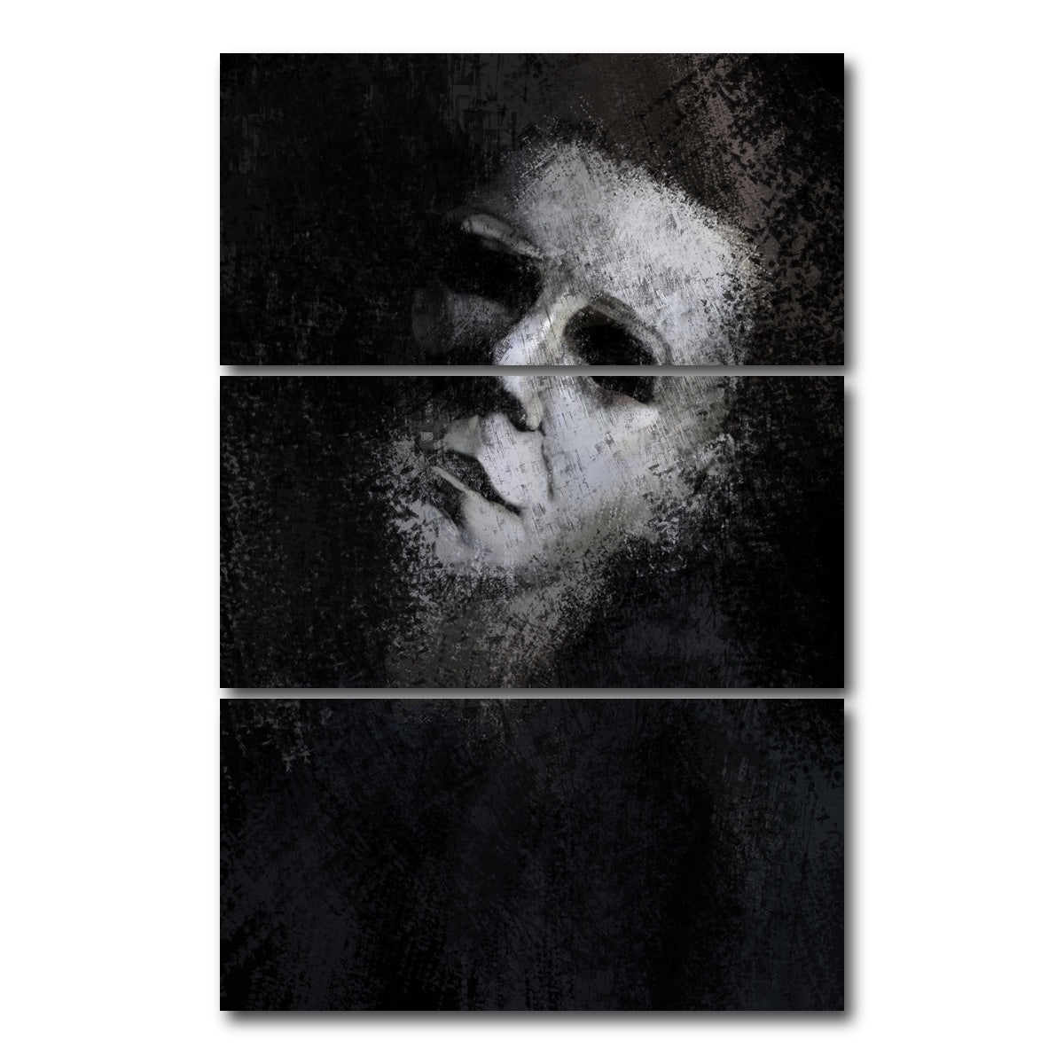 AUTO-MOCKUP WHITE | Michael Myers | 3 Piece | Gallery Wrap Canvas | group=12x24_stacked