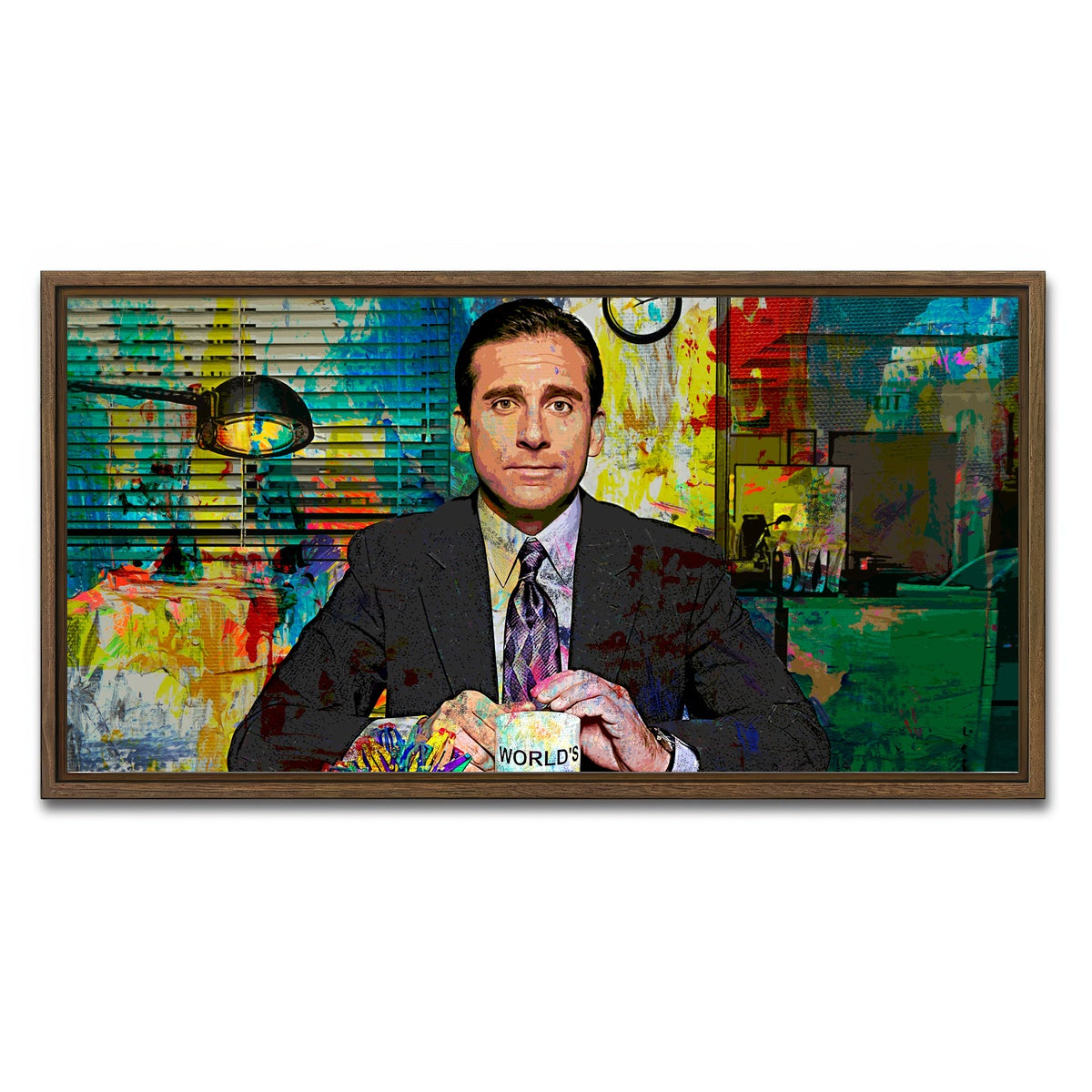 AUTO-MOCKUP WHITE | Michael Scott | 1 Piece | Walnut Framed Canvas | group=2x1