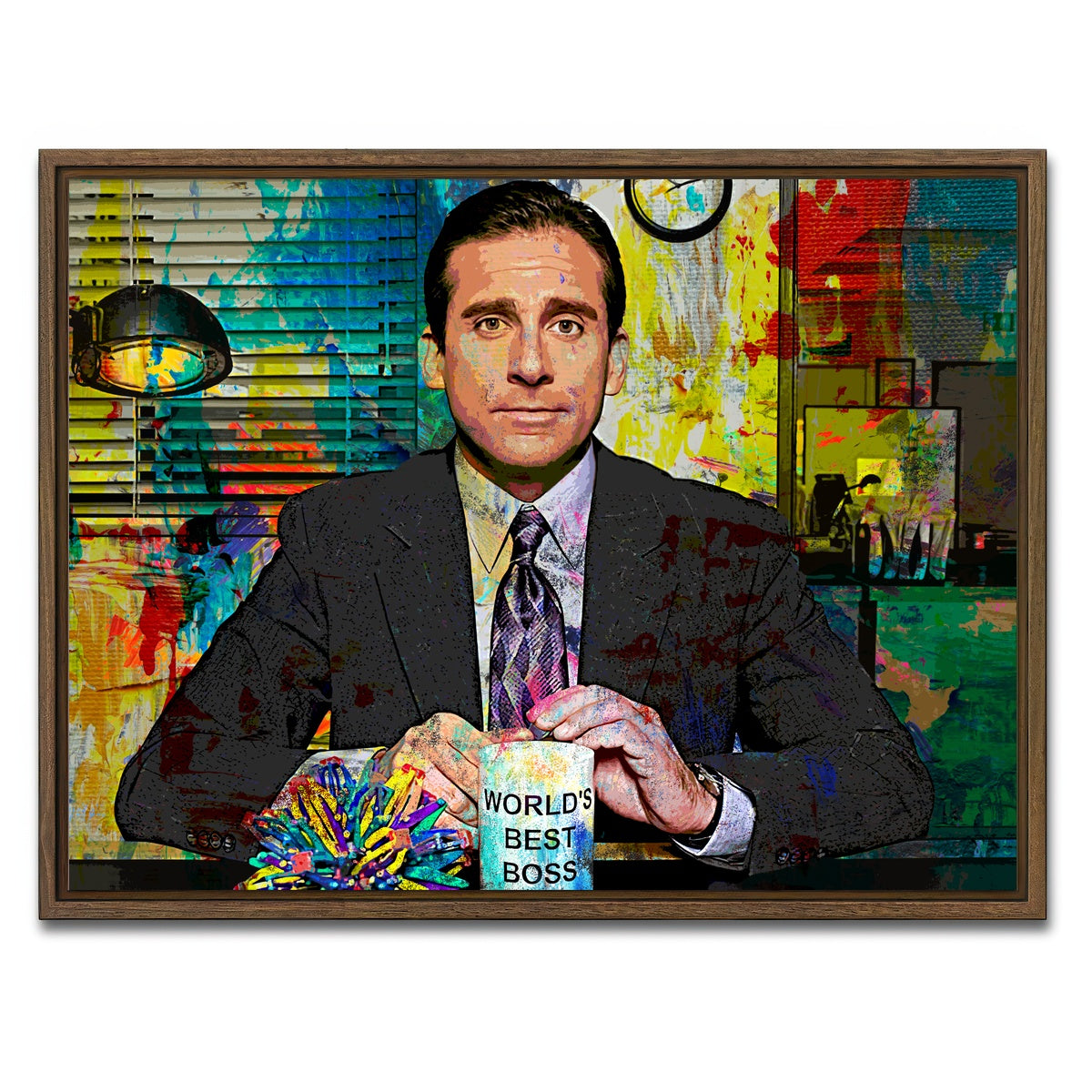 AUTO-MOCKUP WHITE | Michael Scott | 1 Piece | Walnut Framed Canvas | group=4x3