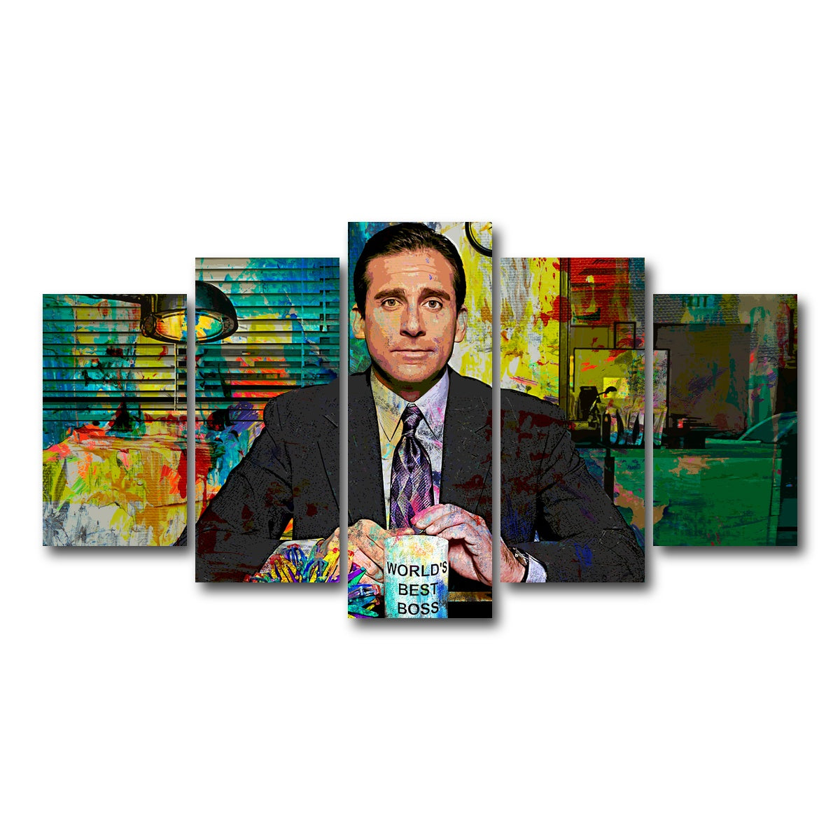 AUTO-MOCKUP WHITE | Michael Scott | 5 Piece | Gallery Wrap Canvas | group=5_normal
