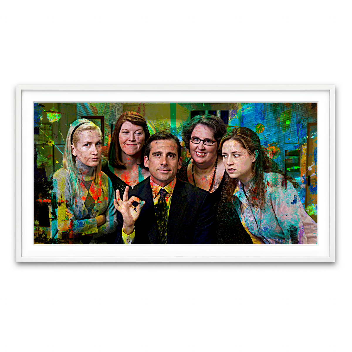 Framed Print 2x1 White