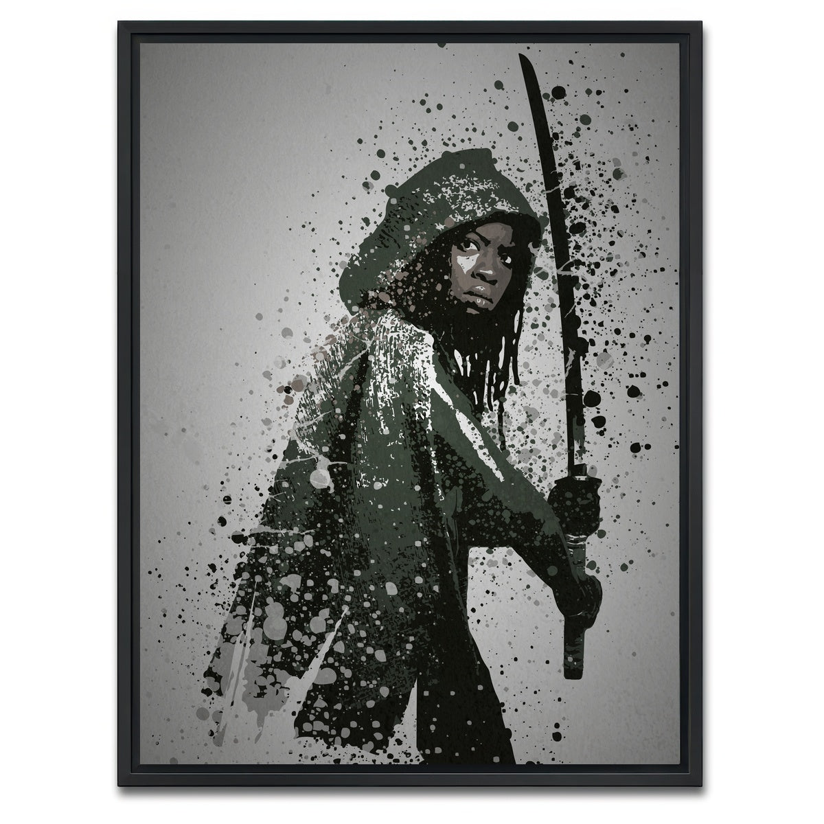 AUTO-MOCKUP WHITE | Michonne | 1 Piece | Black Framed Canvas | group=3x4