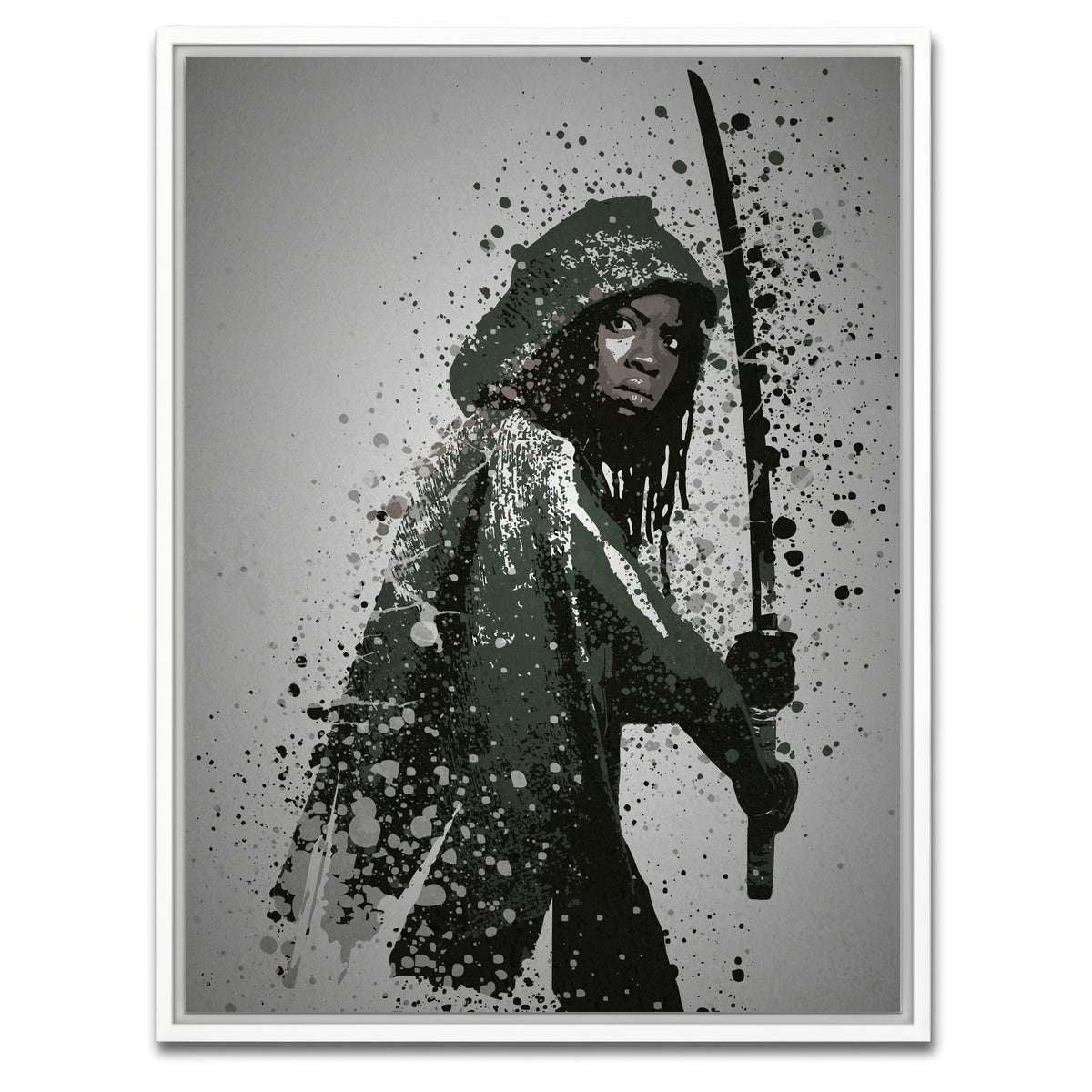 AUTO-MOCKUP WHITE | Michonne | 1 Piece | White Framed Canvas | group=3x4