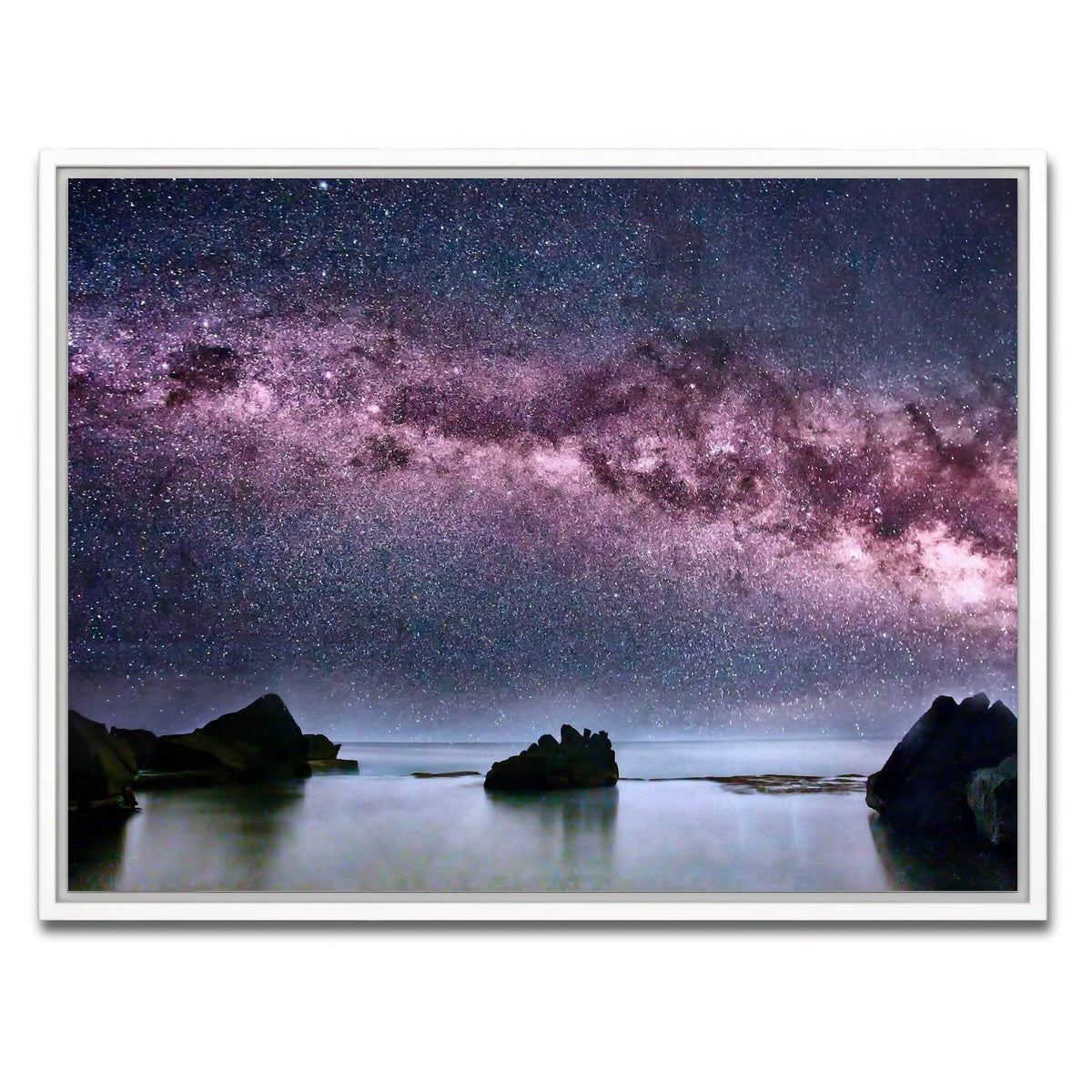 AUTO-MOCKUP WHITE | Milky Way Galaxy | 1 Piece | White Framed Canvas | group=4x3