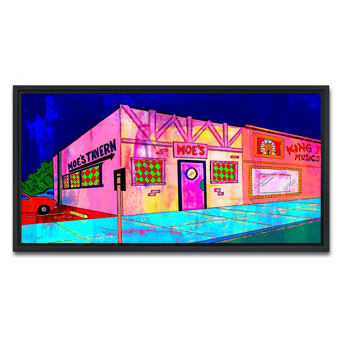 AUTO-MOCKUP WHITE | Moe's Tavern | 1 Piece | Black Framed Canvas | group=2x1