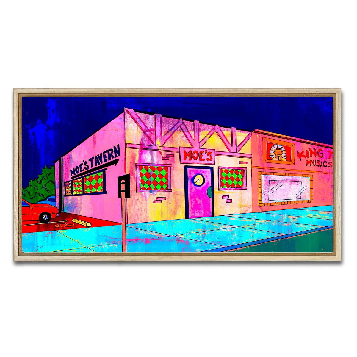 AUTO-MOCKUP WHITE | Moe's Tavern | 1 Piece | Natural Framed Canvas | group=2x1