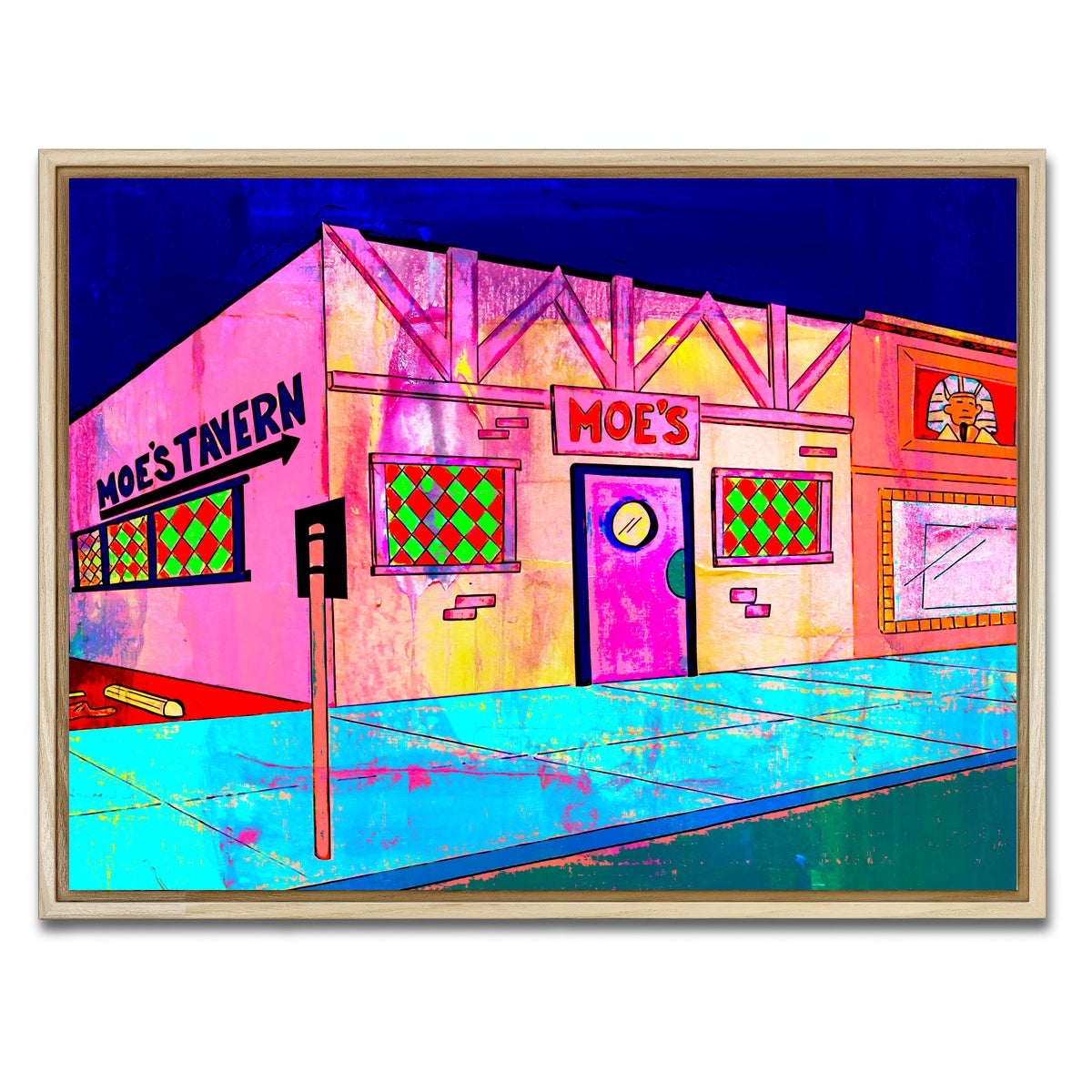 AUTO-MOCKUP WHITE | Moe's Tavern | 1 Piece | Natural Framed Canvas | group=4x3