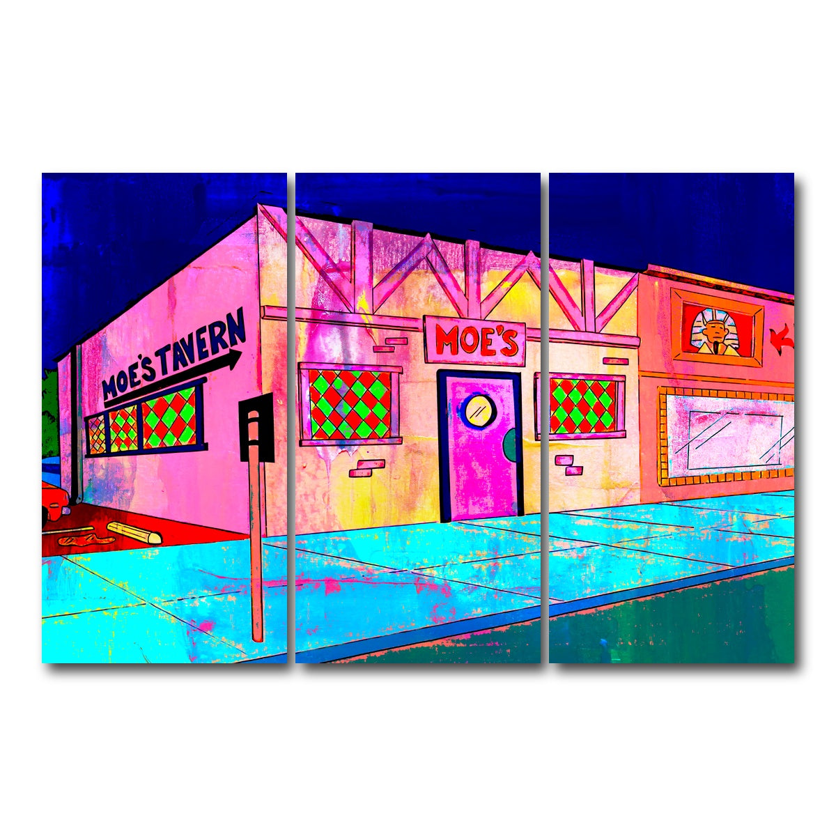 AUTO-MOCKUP WHITE | Moe's Tavern | 3 Piece | Gallery Wrap Canvas | group=12x24