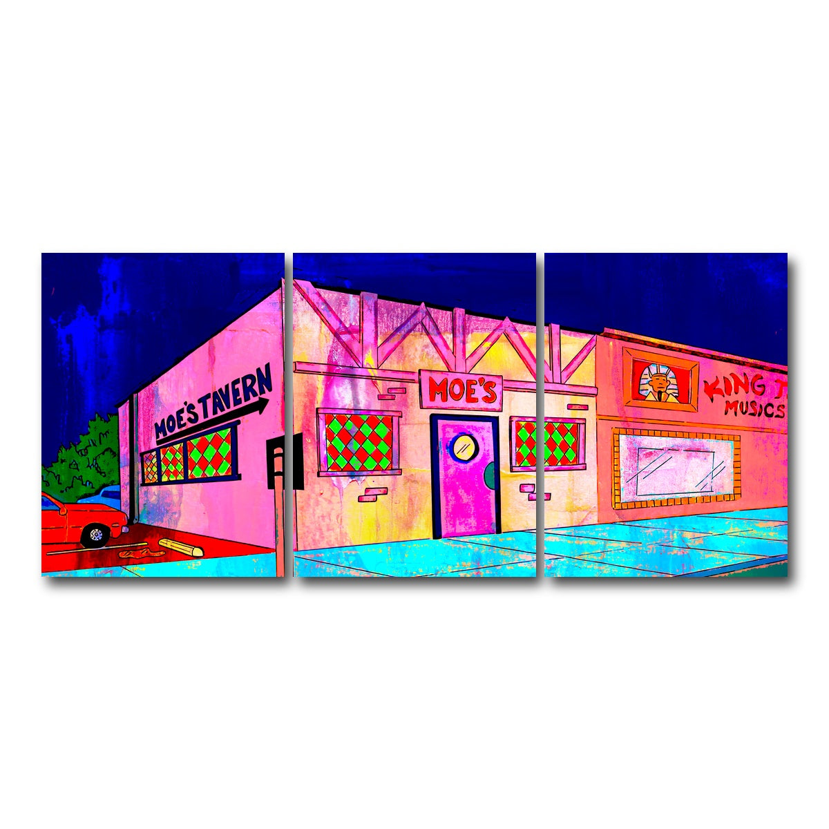 AUTO-MOCKUP WHITE | Moe's Tavern | 3 Piece | Gallery Wrap Canvas | group=18x24