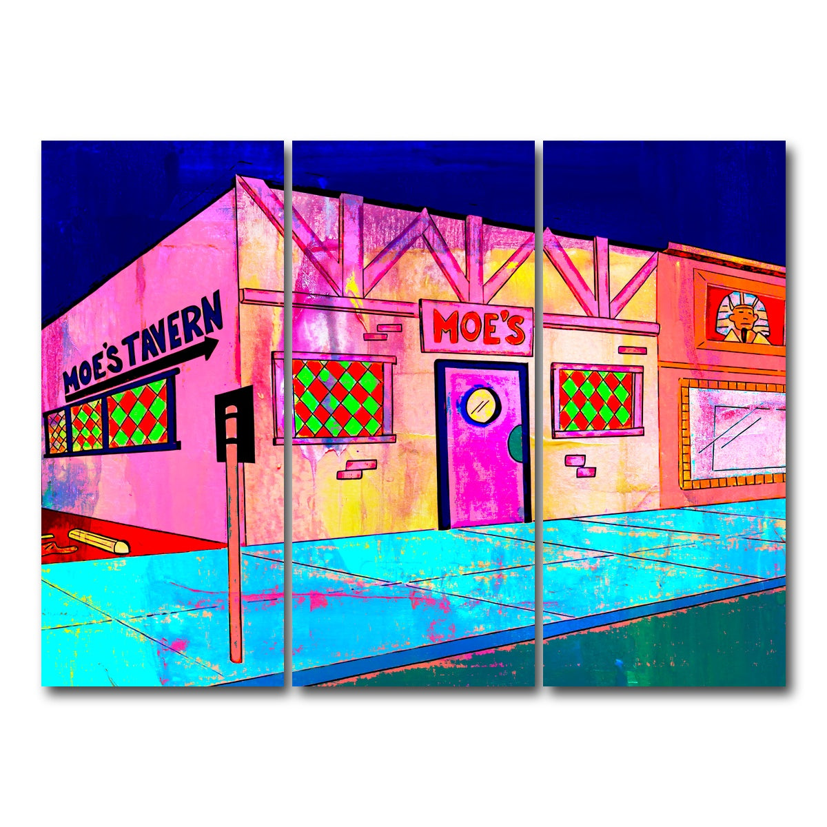 AUTO-MOCKUP WHITE | Moe's Tavern | 3 Piece | Gallery Wrap Canvas | group=8x18