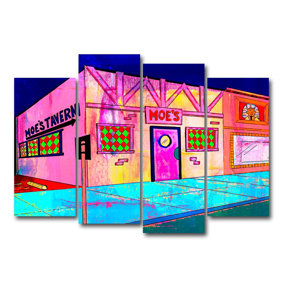 AUTO-MOCKUP WHITE | Moe's Tavern | 4 Piece | Gallery Wrap Canvas | group=4_normal