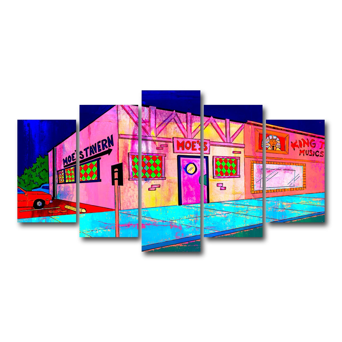 AUTO-MOCKUP WHITE | Moe's Tavern | 5 Piece | Gallery Wrap Canvas | group=5_normal