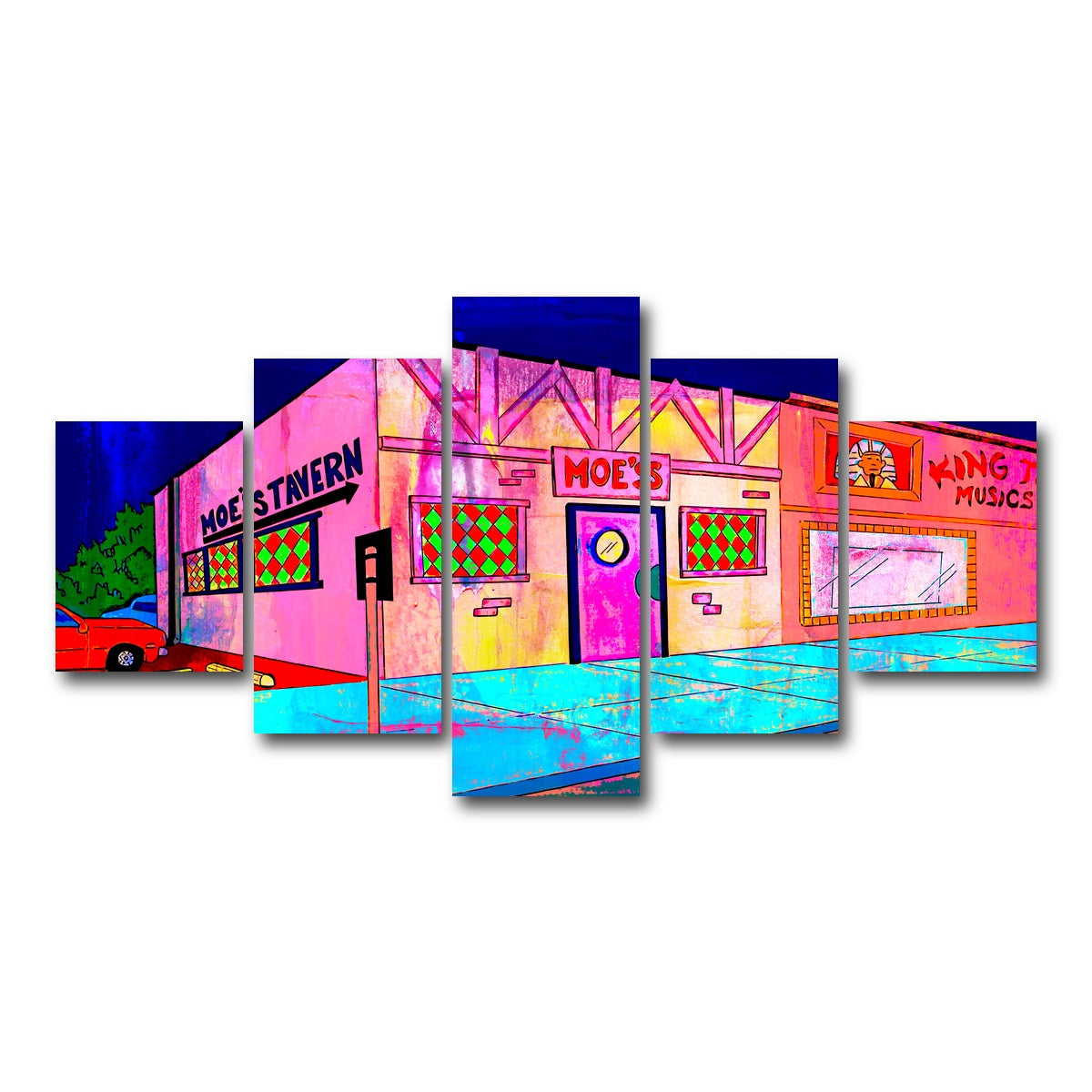 AUTO-MOCKUP WHITE | Moe's Tavern | 5 Piece | Gallery Wrap Canvas | group=5_short