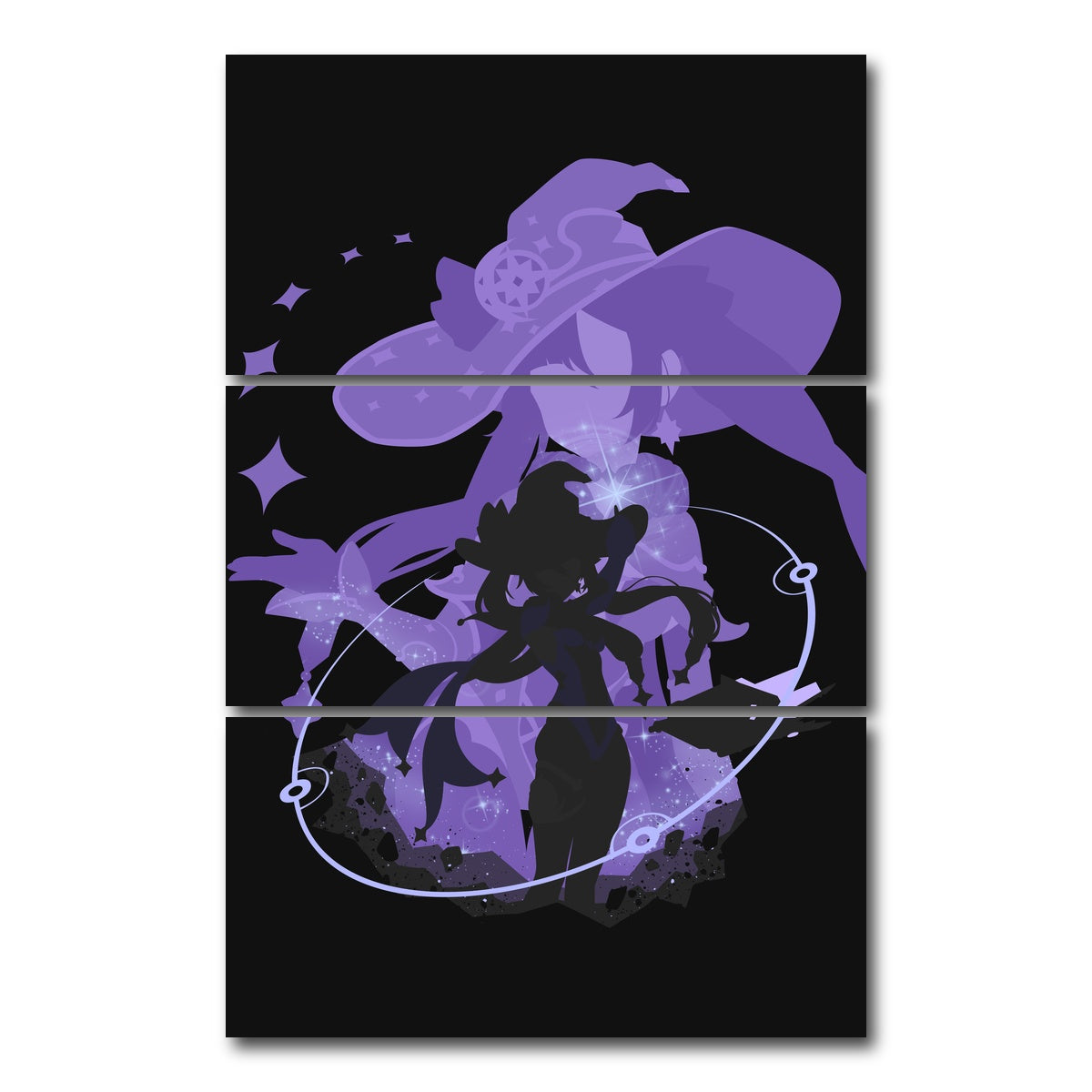 AUTO-MOCKUP WHITE | Mona | 3 Piece | Gallery Wrap Canvas | group=12x24_stacked