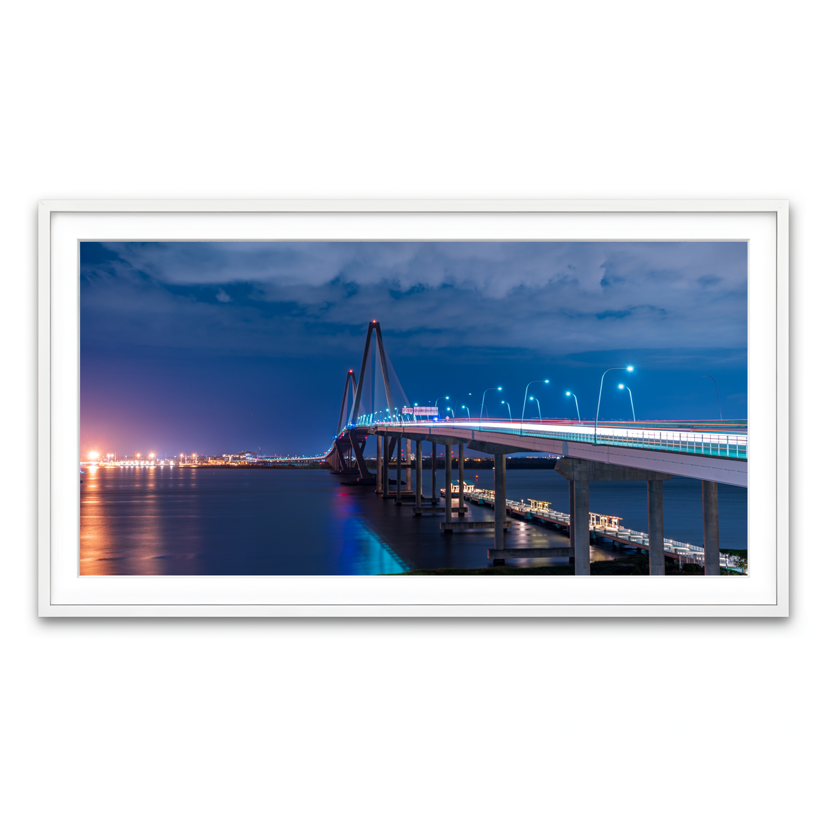 Framed Print 2x1 White