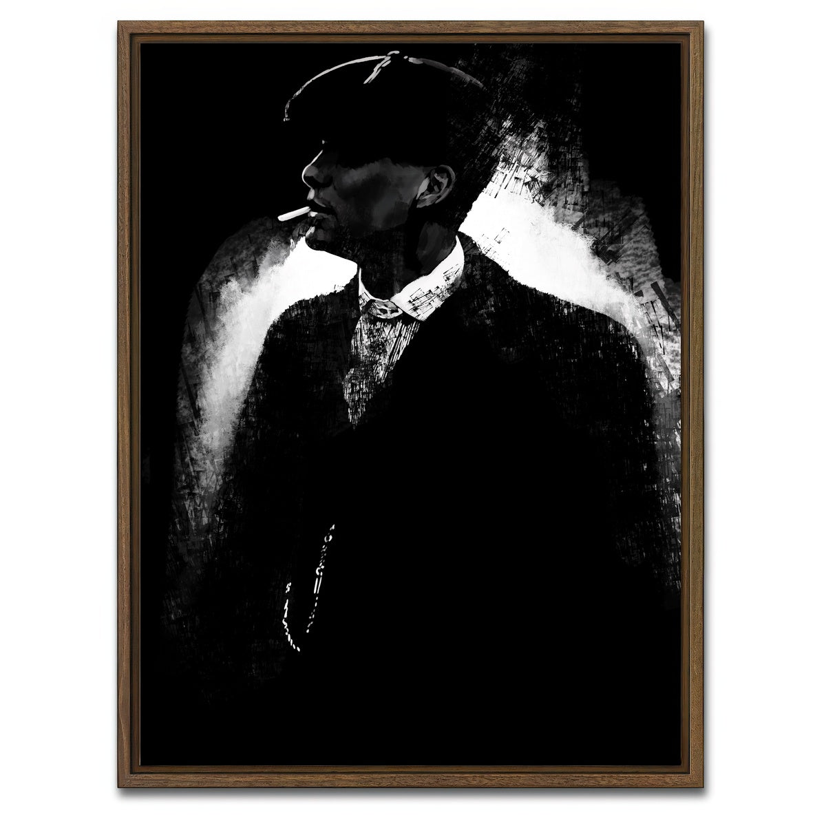 AUTO-MOCKUP WHITE | Mr. Shelby | 1 Piece | Walnut Framed Canvas | group=3x4