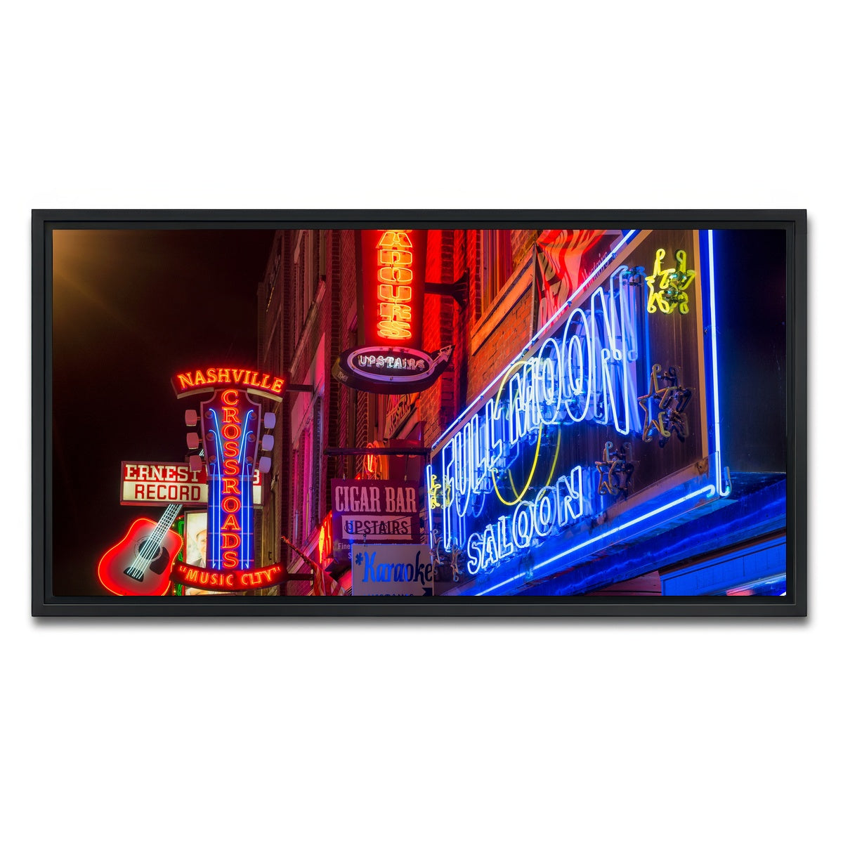 AUTO-MOCKUP WHITE | Nashville Music Row | 1 Piece | Black Framed Canvas | group=2x1
