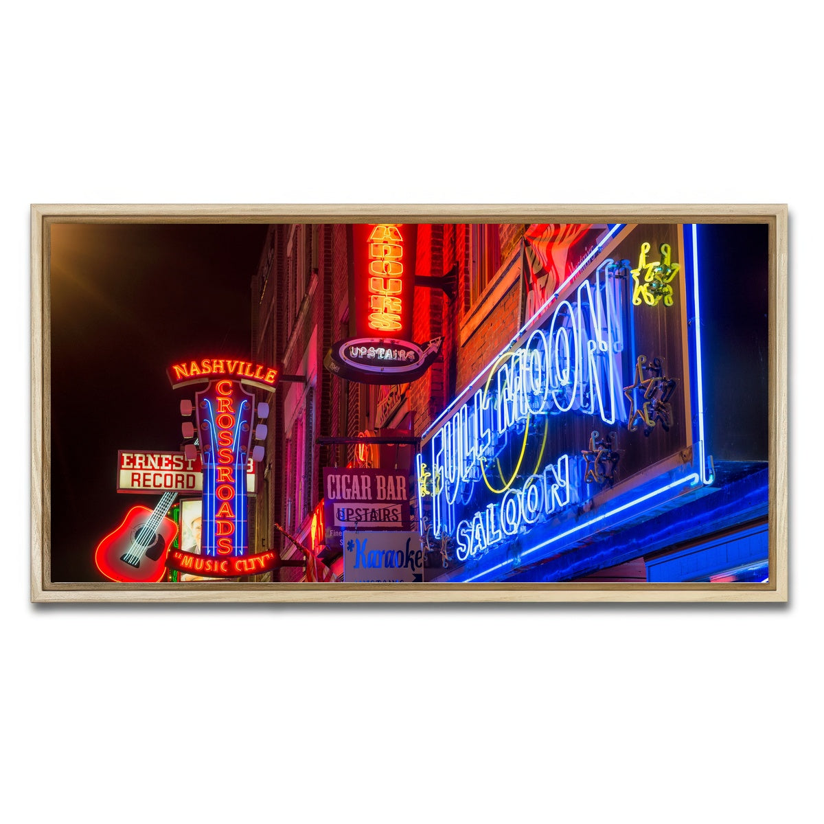AUTO-MOCKUP WHITE | Nashville Music Row | 1 Piece | Natural Framed Canvas | group=2x1