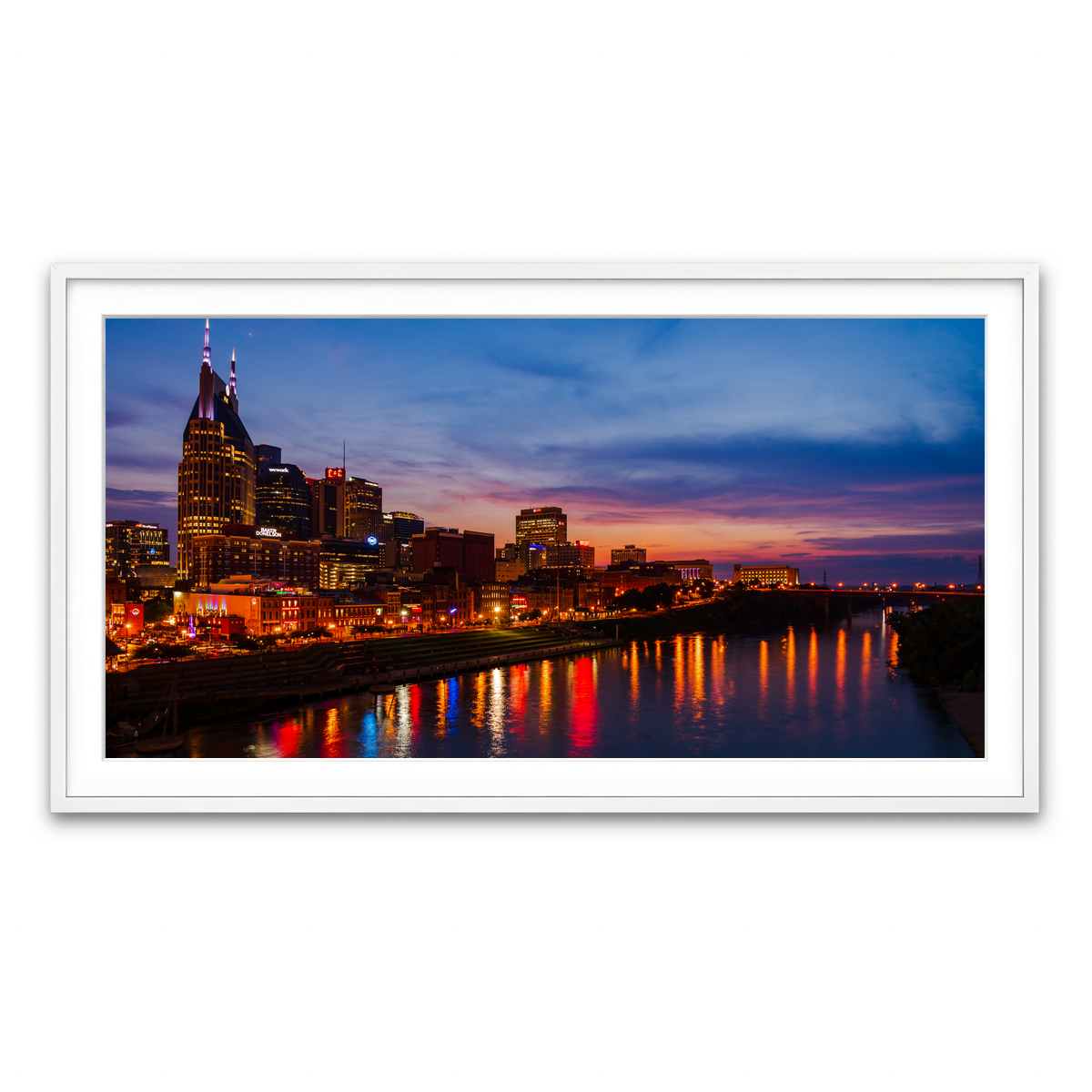 Framed Print 2x1 White