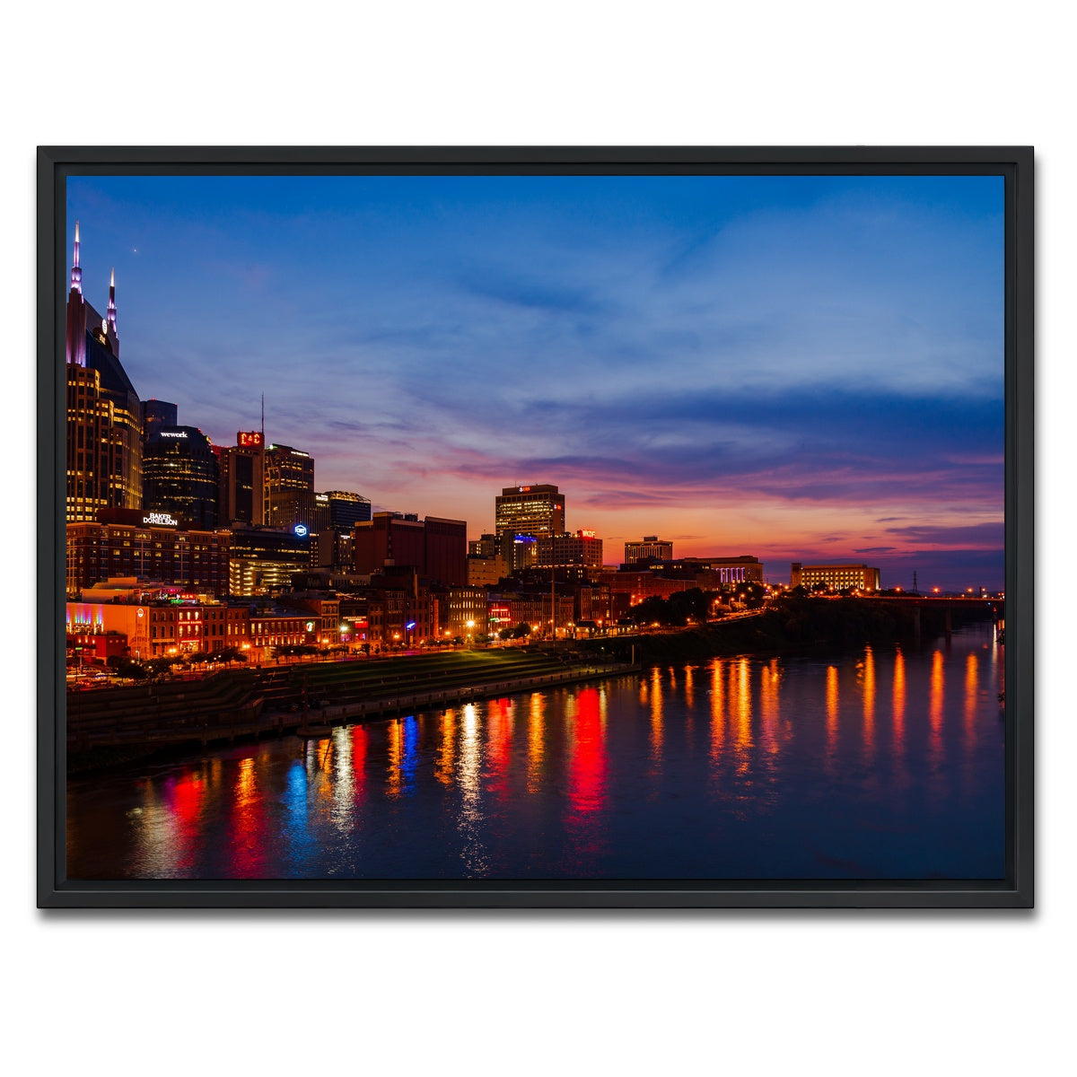 AUTO-MOCKUP WHITE | Nashville TN | 1 Piece | Black Framed Canvas | group=4x3