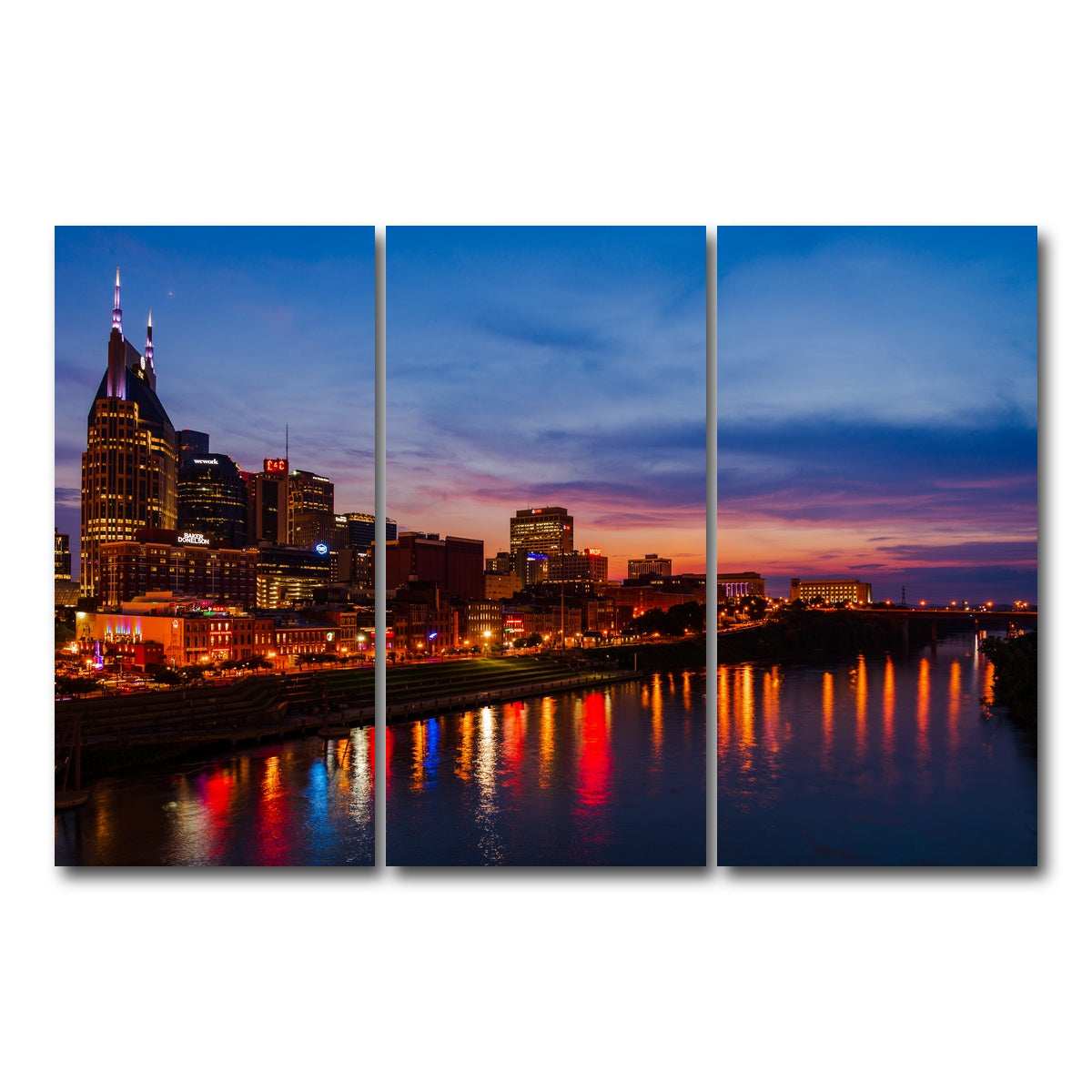 AUTO-MOCKUP WHITE | Nashville TN | 3 Piece | Gallery Wrap Canvas | group=12x24