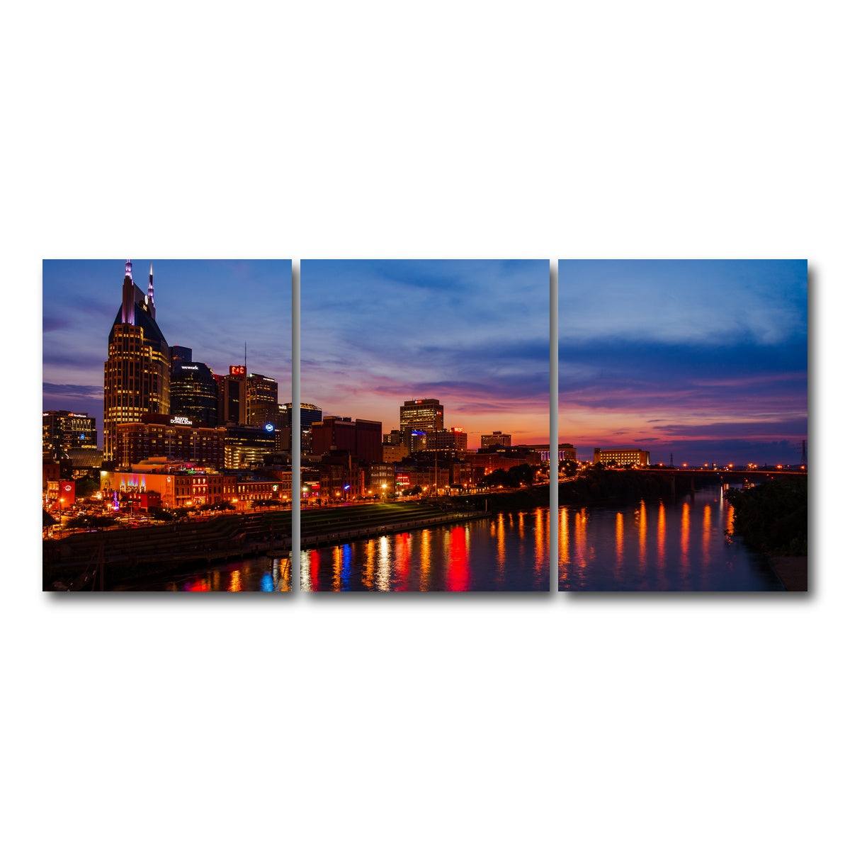 AUTO-MOCKUP WHITE | Nashville TN | 3 Piece | Gallery Wrap Canvas | group=18x24