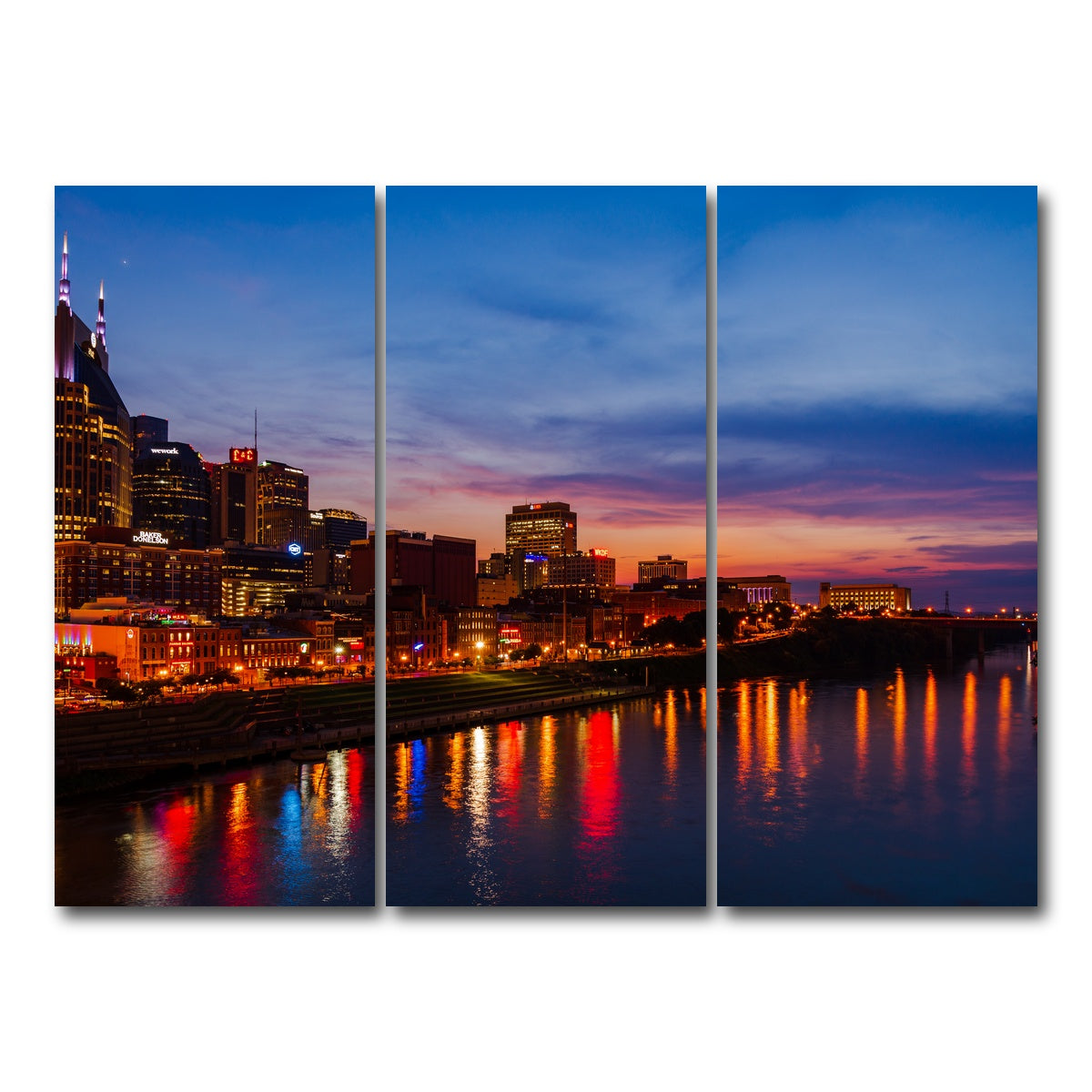AUTO-MOCKUP WHITE | Nashville TN | 3 Piece | Gallery Wrap Canvas | group=8x18