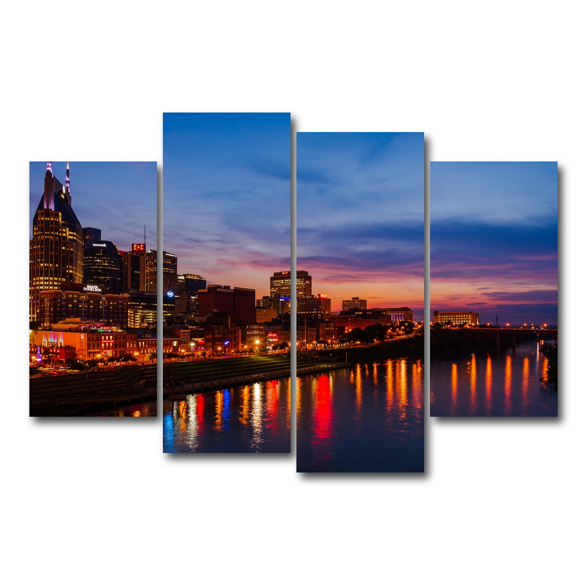AUTO-MOCKUP WHITE | Nashville TN | 4 Piece | Gallery Wrap Canvas | group=4_short