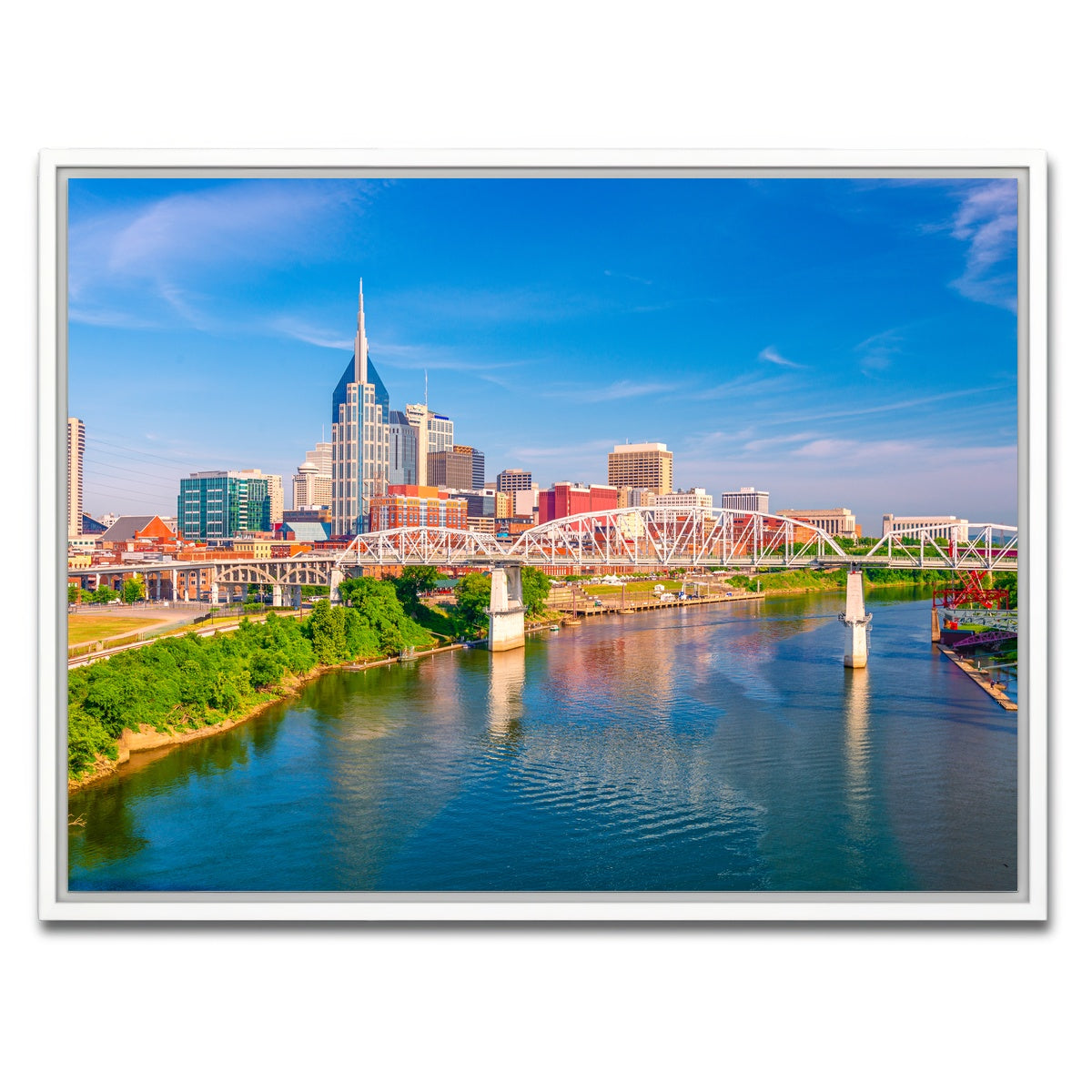 AUTO-MOCKUP WHITE | Nashville Tennessee | 1 Piece | White Framed Canvas | group=4x3