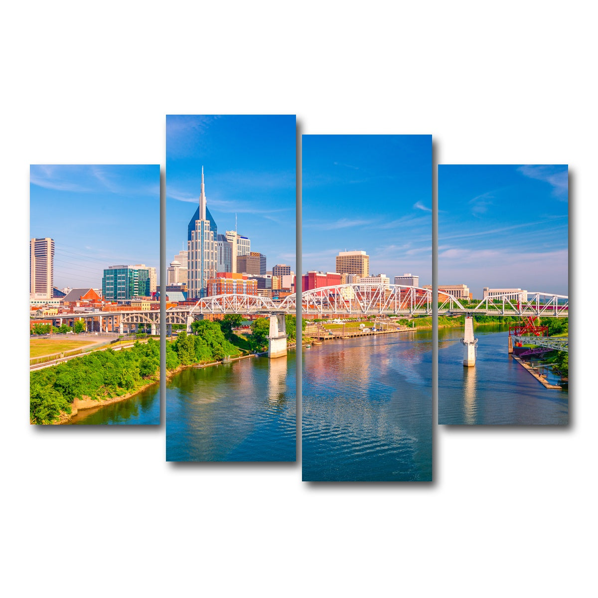 AUTO-MOCKUP WHITE | Nashville Tennessee | 4 Piece | Gallery Wrap Canvas | group=4_short