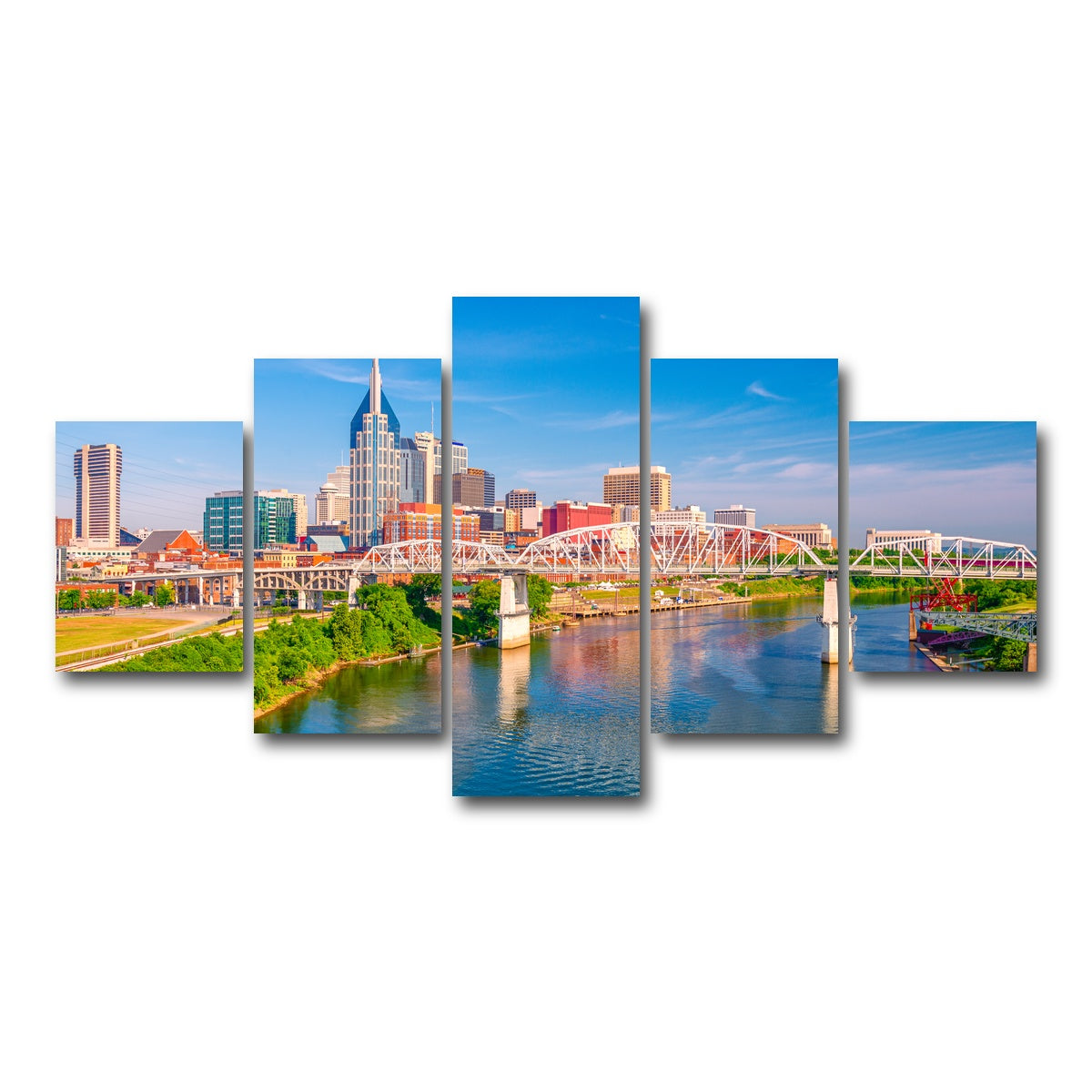 AUTO-MOCKUP WHITE | Nashville Tennessee | 5 Piece | Gallery Wrap Canvas | group=5_short