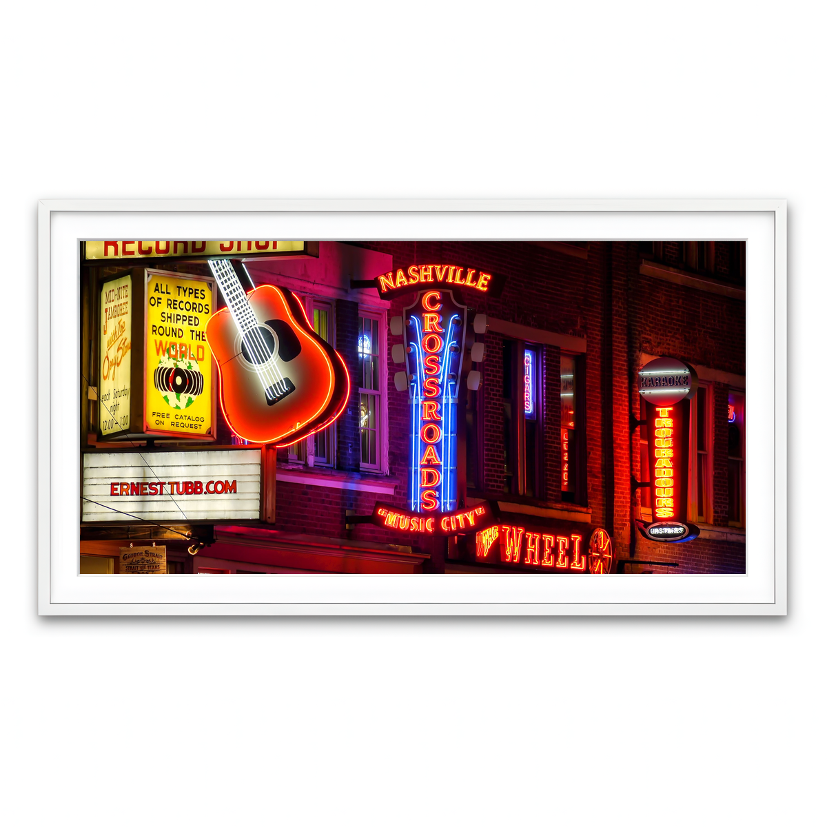 Framed Print 2x1 White