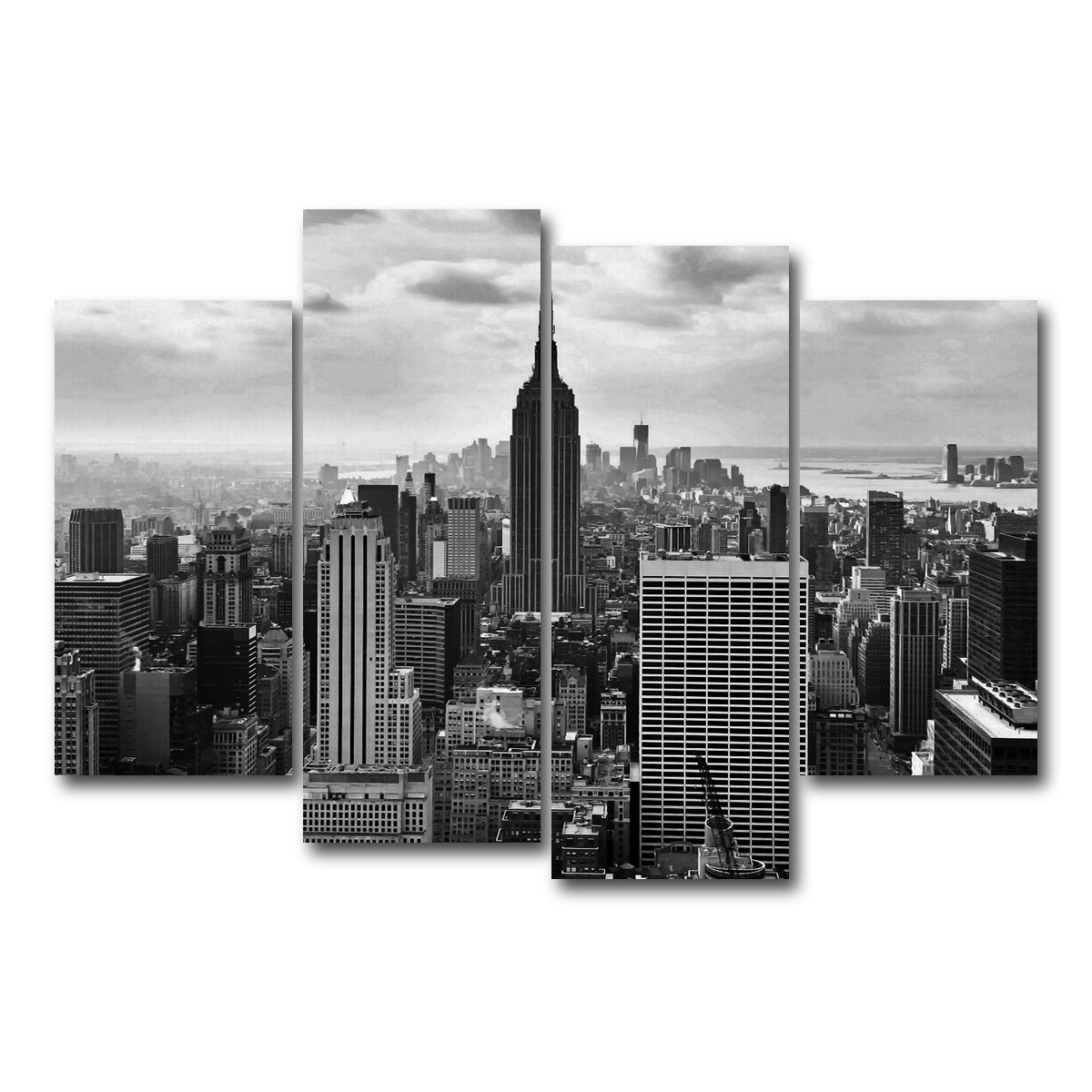 AUTO-MOCKUP WHITE | New York Skyline | 4 Piece | Gallery Wrap Canvas | group=4_short