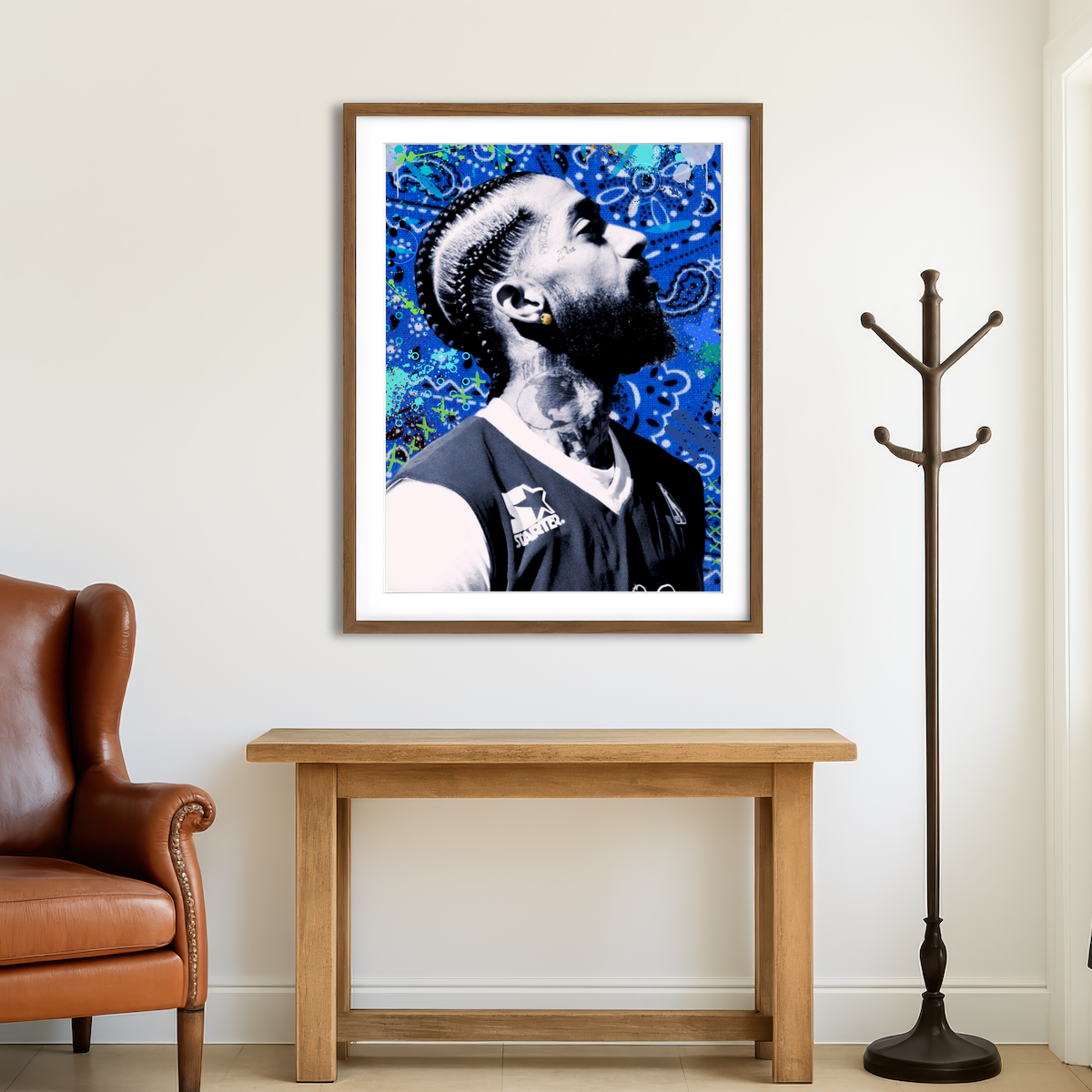 AUTO-MOCKUP ROOM | Nipsey Blue Final Wall Art