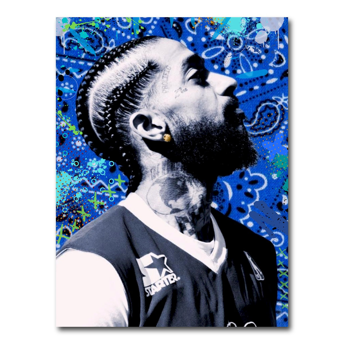 AUTO-MOCKUP WHITE | Nipsey Blue Final | 1 Piece | Gallery Wrap Canvas | group=3x4