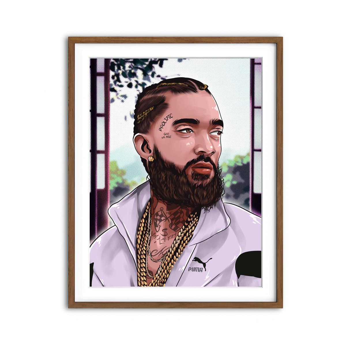 Framed Print 3x4 Walnut