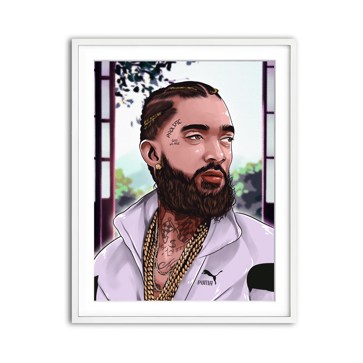 Framed Print 3x4 White