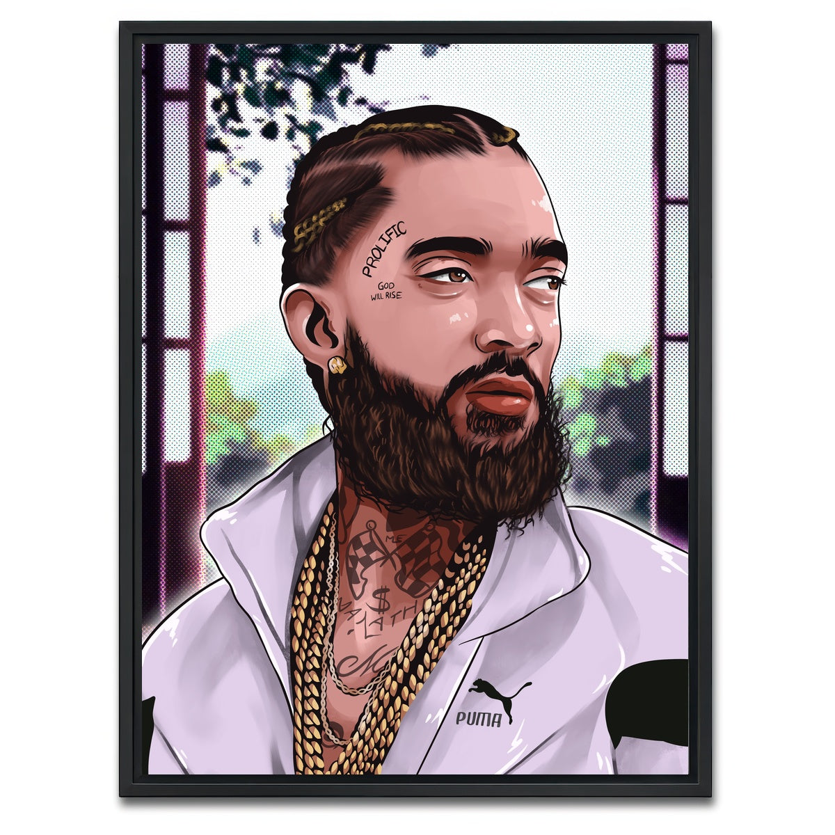 AUTO-MOCKUP WHITE | Nipsey | 1 Piece | Black Framed Canvas | group=3x4