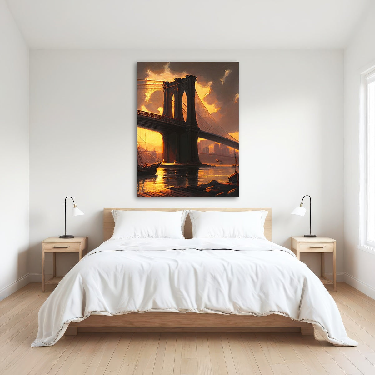 AUTO-MOCKUP ROOM | Old Brooklyn Bridge at Dusk