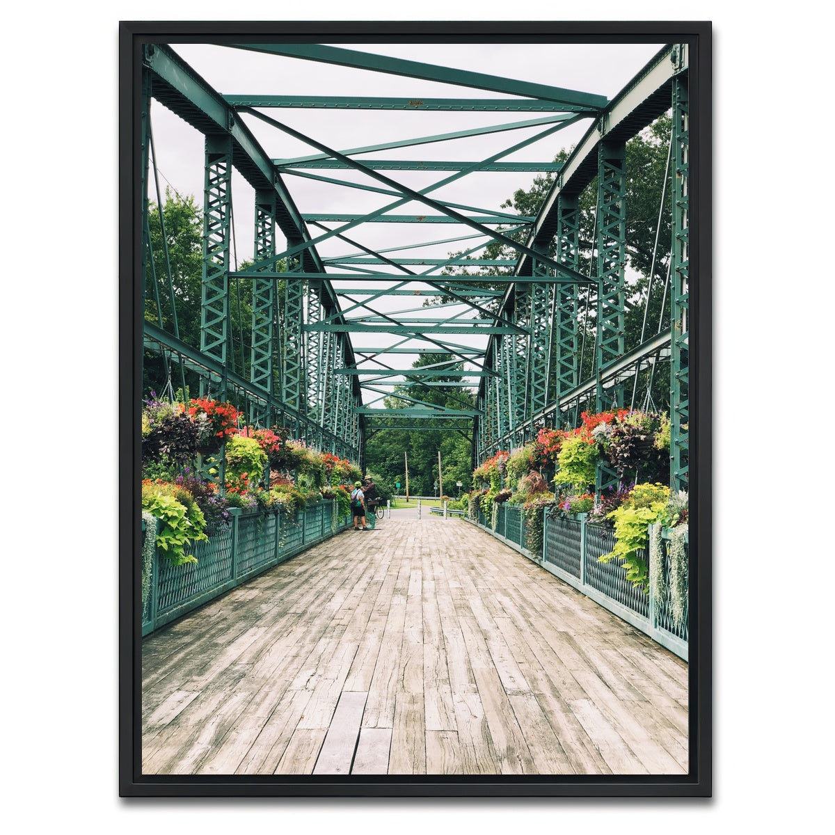 AUTO-MOCKUP WHITE | Old Drake Hill Flower Bridge | 1 Piece | Black Framed Canvas | group=3x4
