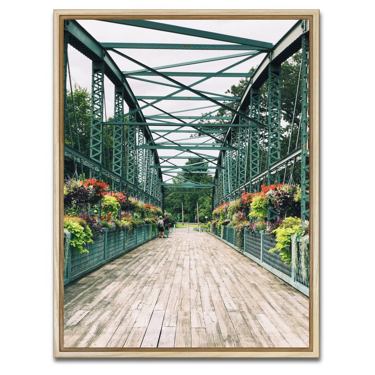 AUTO-MOCKUP WHITE | Old Drake Hill Flower Bridge | 1 Piece | Natural Framed Canvas | group=3x4