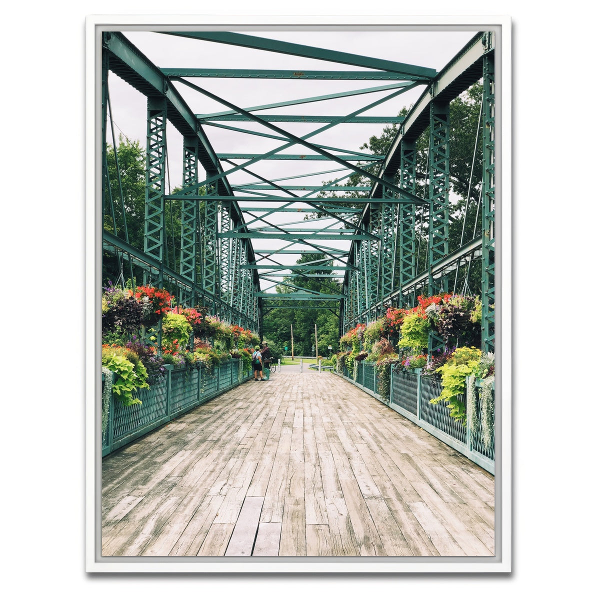 AUTO-MOCKUP WHITE | Old Drake Hill Flower Bridge | 1 Piece | White Framed Canvas | group=3x4
